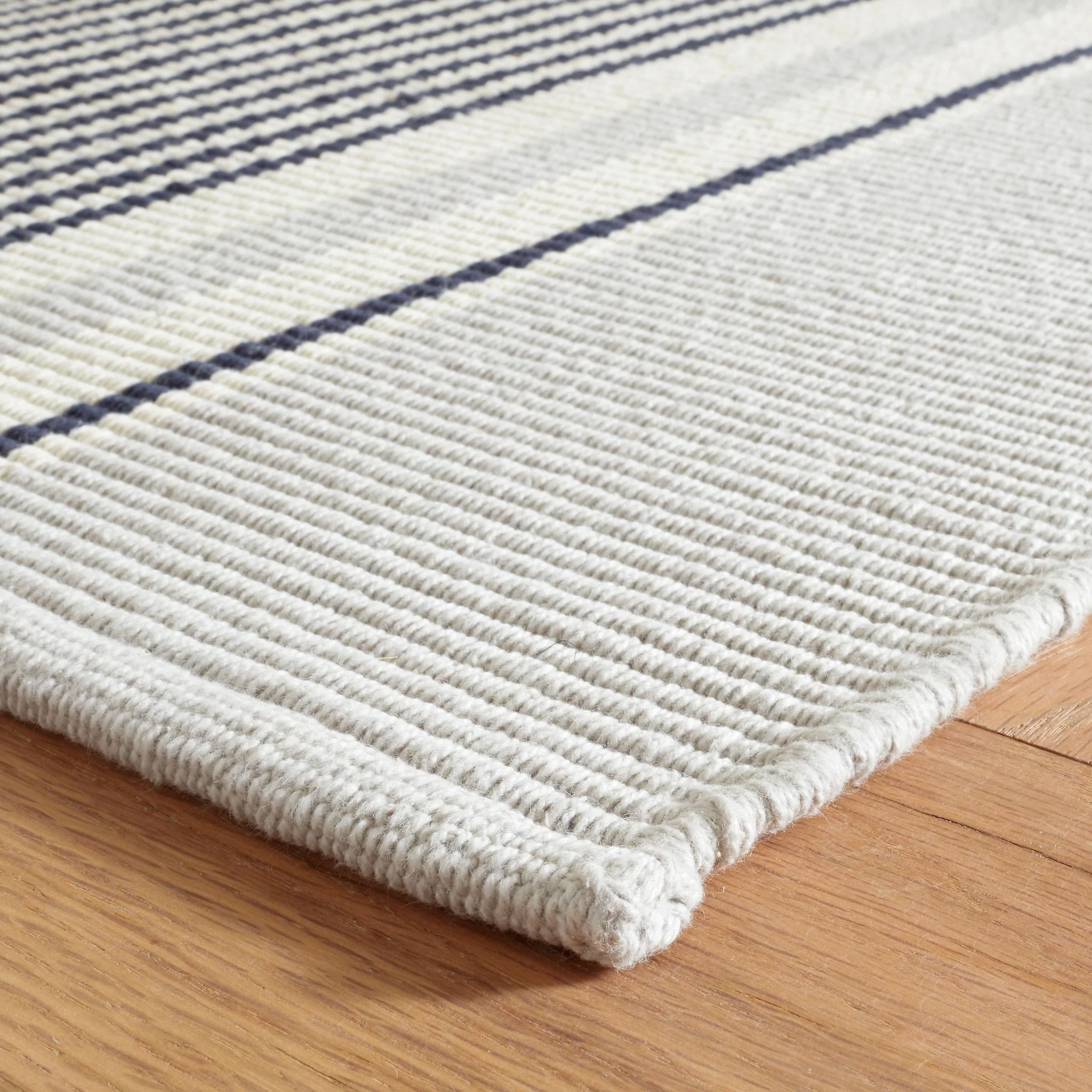 Gunner Stripe Handwoven Cotton Rug - Image 3