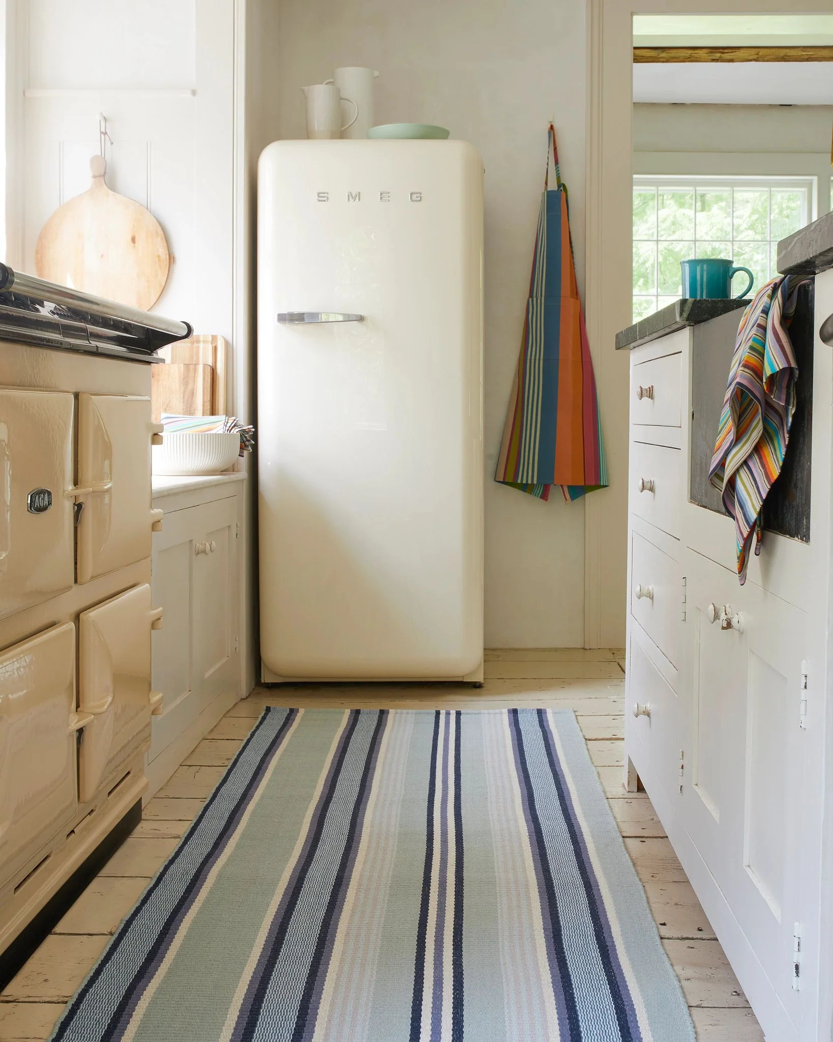 Barbados Stripe Handwoven Cotton Rug - Image 3