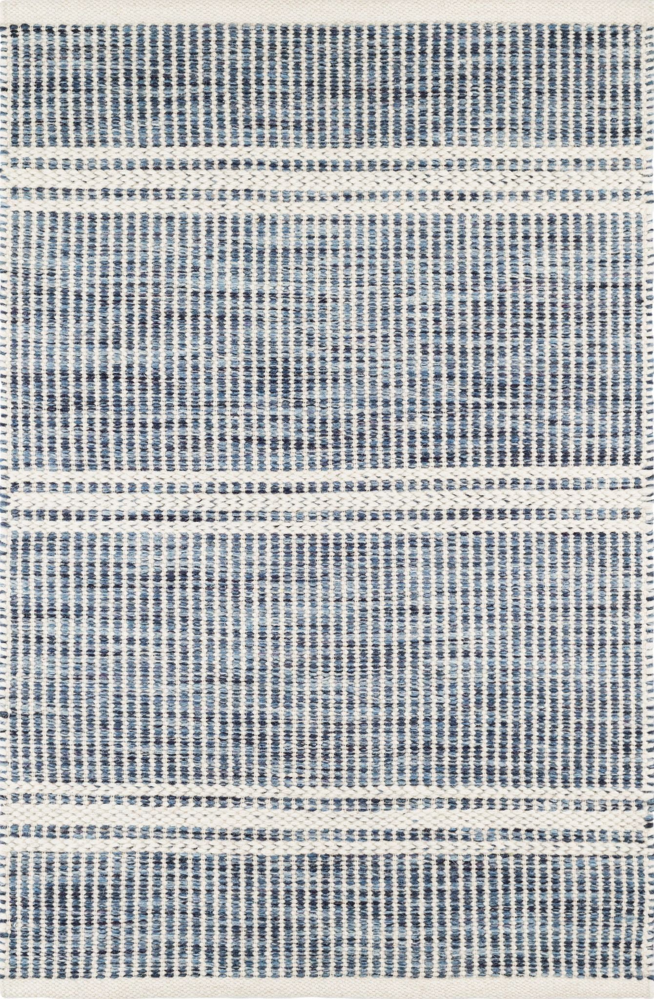 Malta Blue Handwoven Wool Rug - Image 1