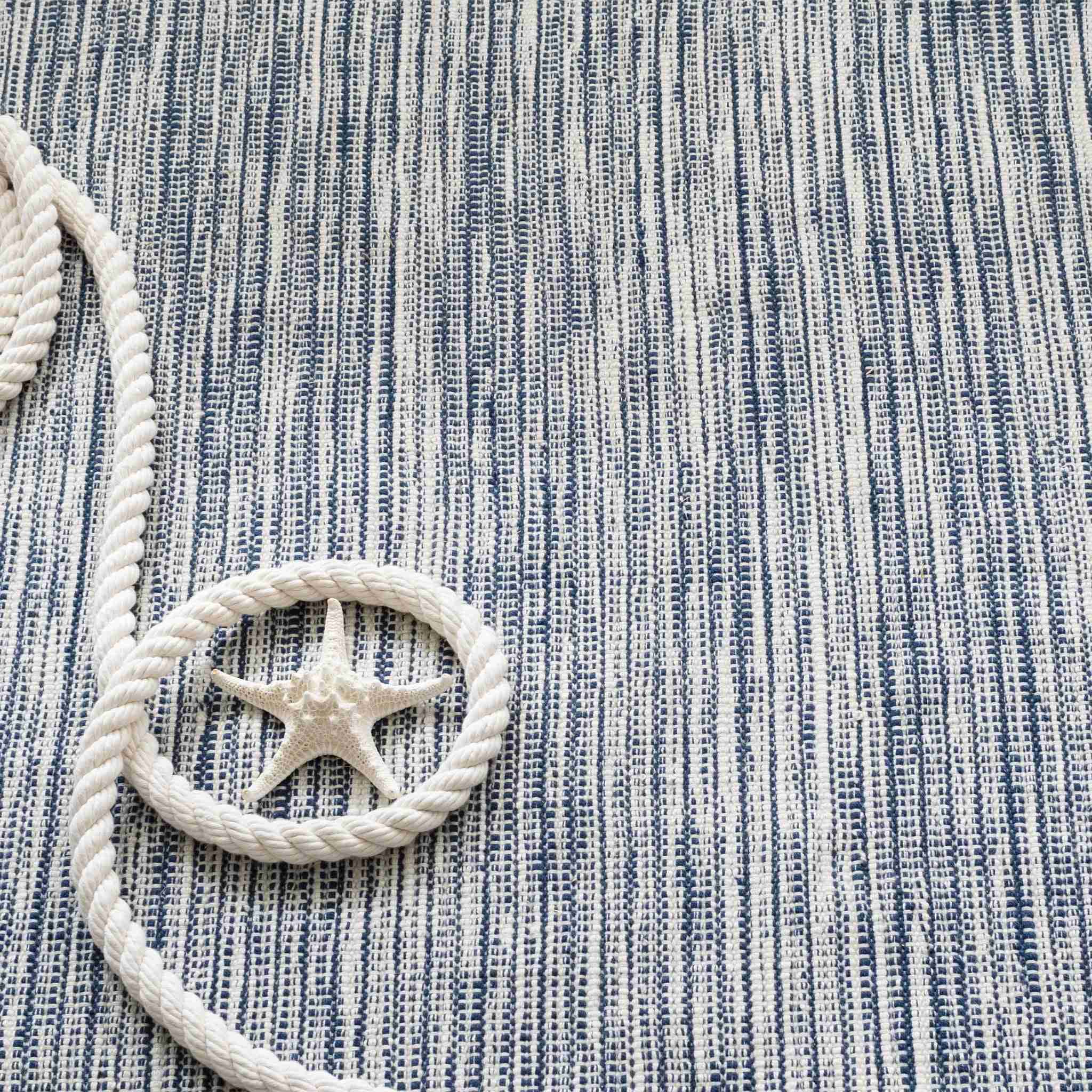 Tideline Navy Handwoven Indoor/Outdoor Rug - Image 2