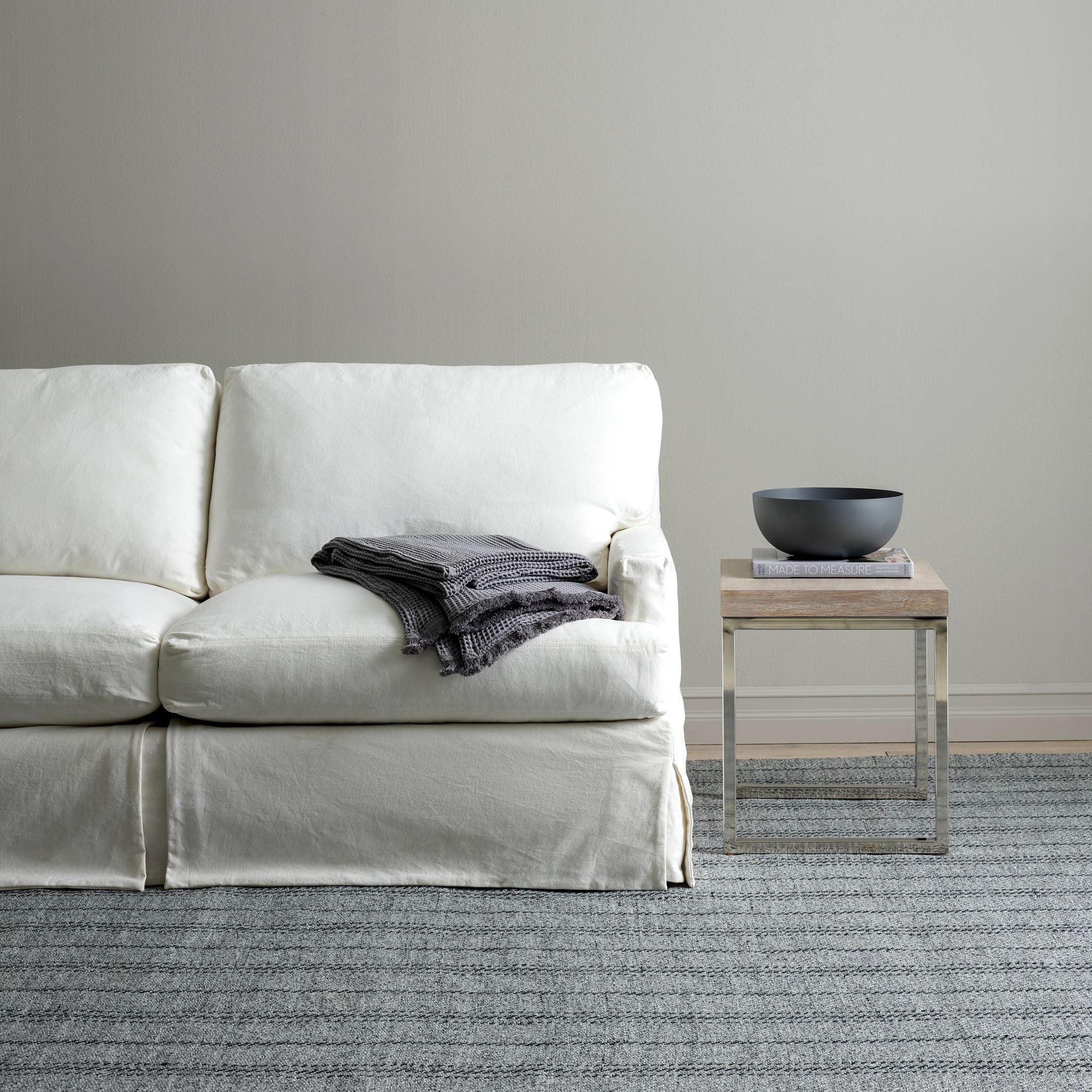 Melange Stripe Grey/Black Handwoven Indoor/Outdoor Rug - Image 2