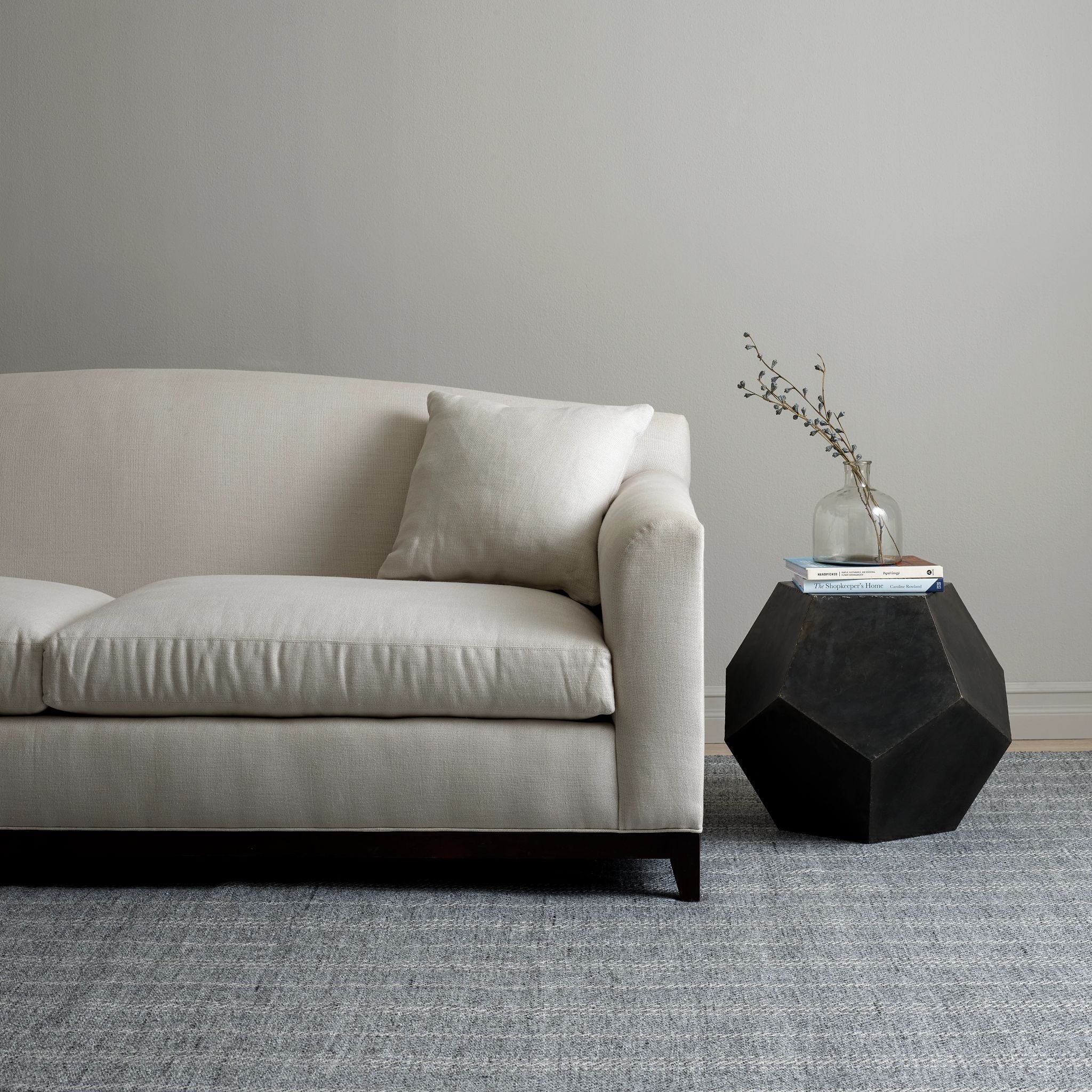 Melange Stripe Grey/Ivory Handwoven Indoor/Outdoor Rug - Image 2