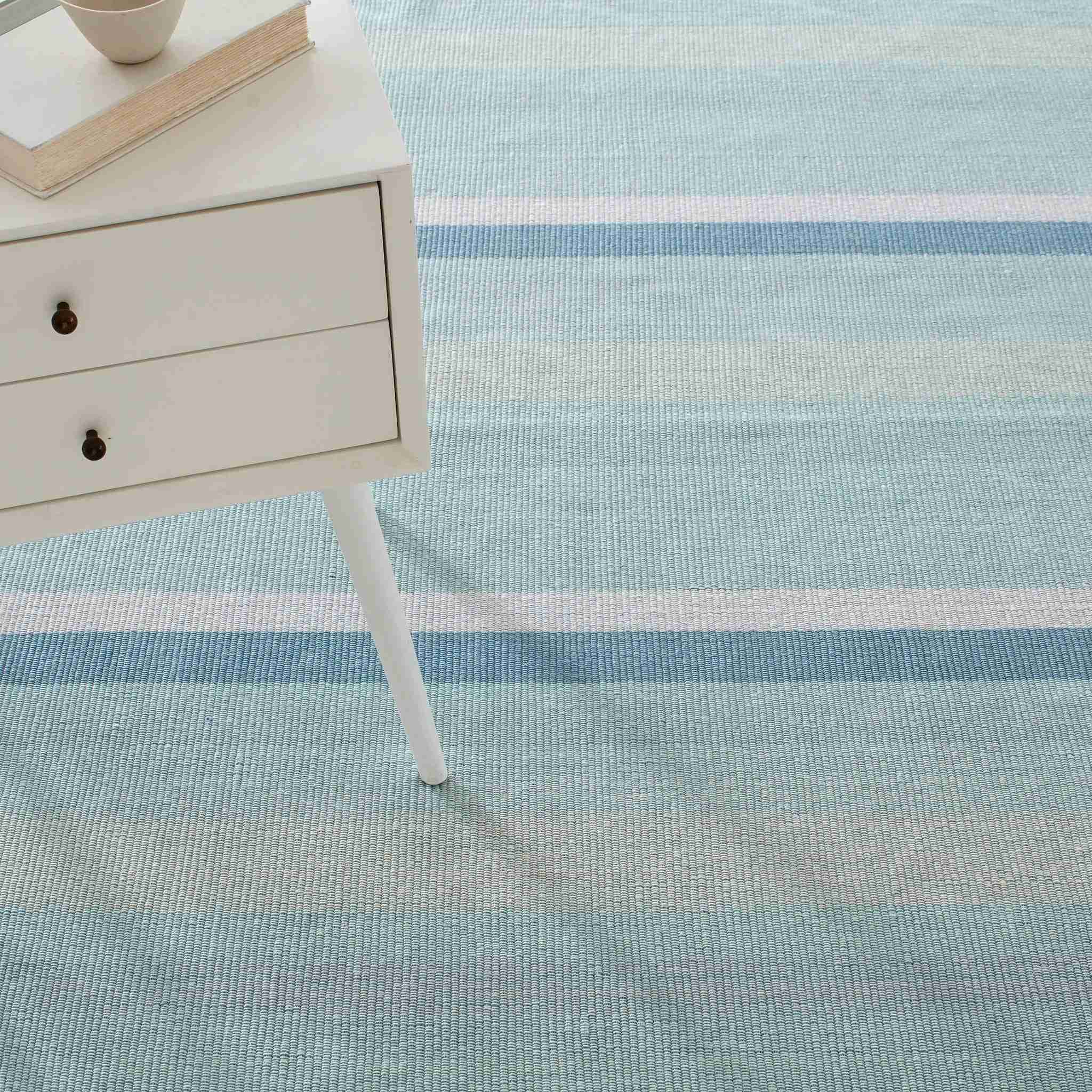 Shore Stripe Handwoven Cotton Rug - Image 2