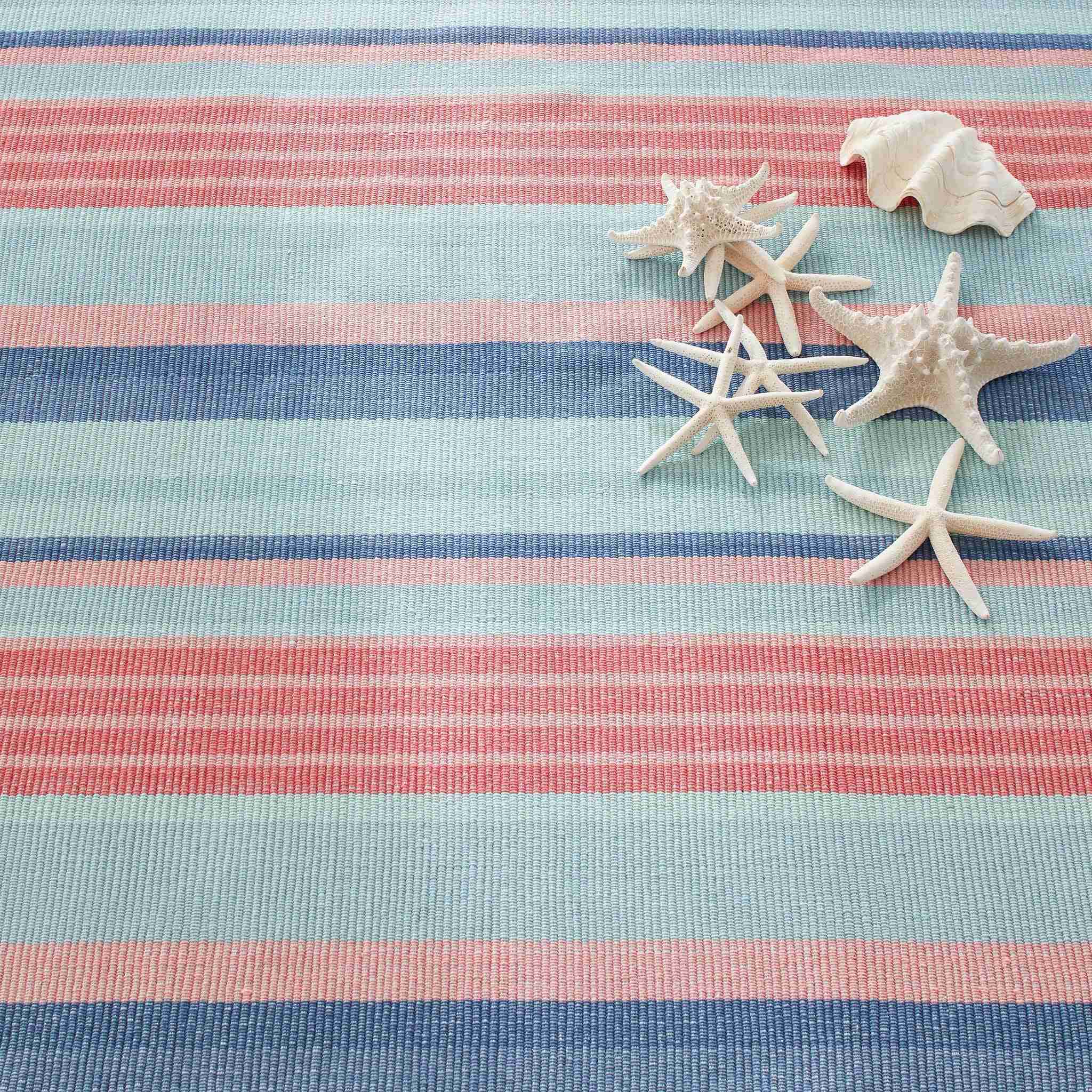 Aruba Stripe Handwoven Cotton Rug - Image 2