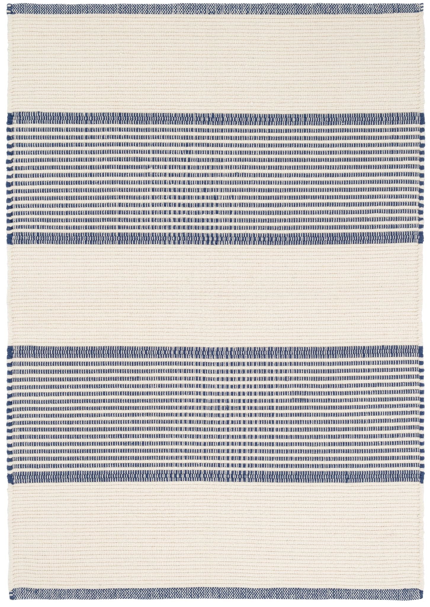 La Mirada Navy Handwoven Cotton Rug - Image 1