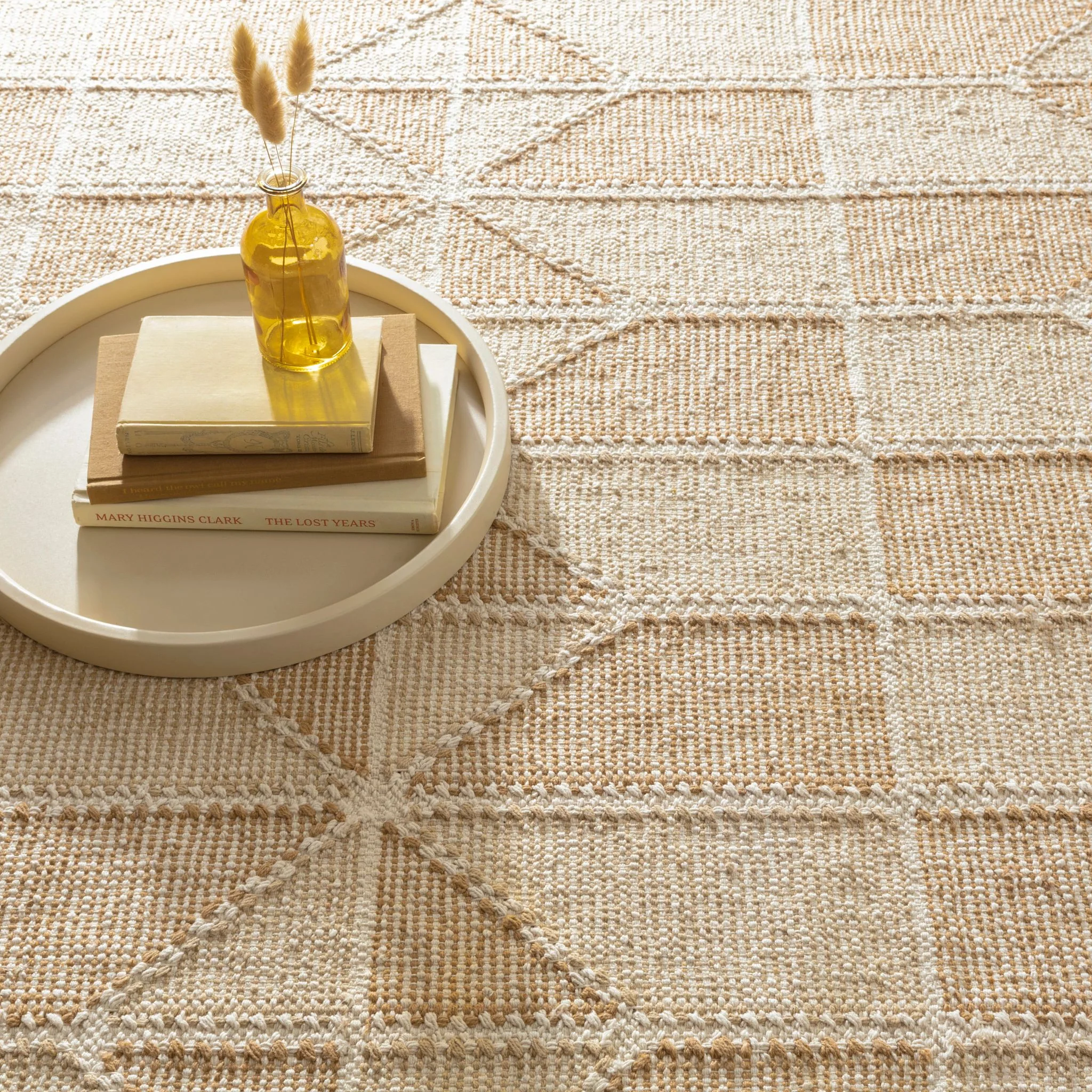 Ojai Wheat Hand Loom Knotted Cotton Rug - Image 2