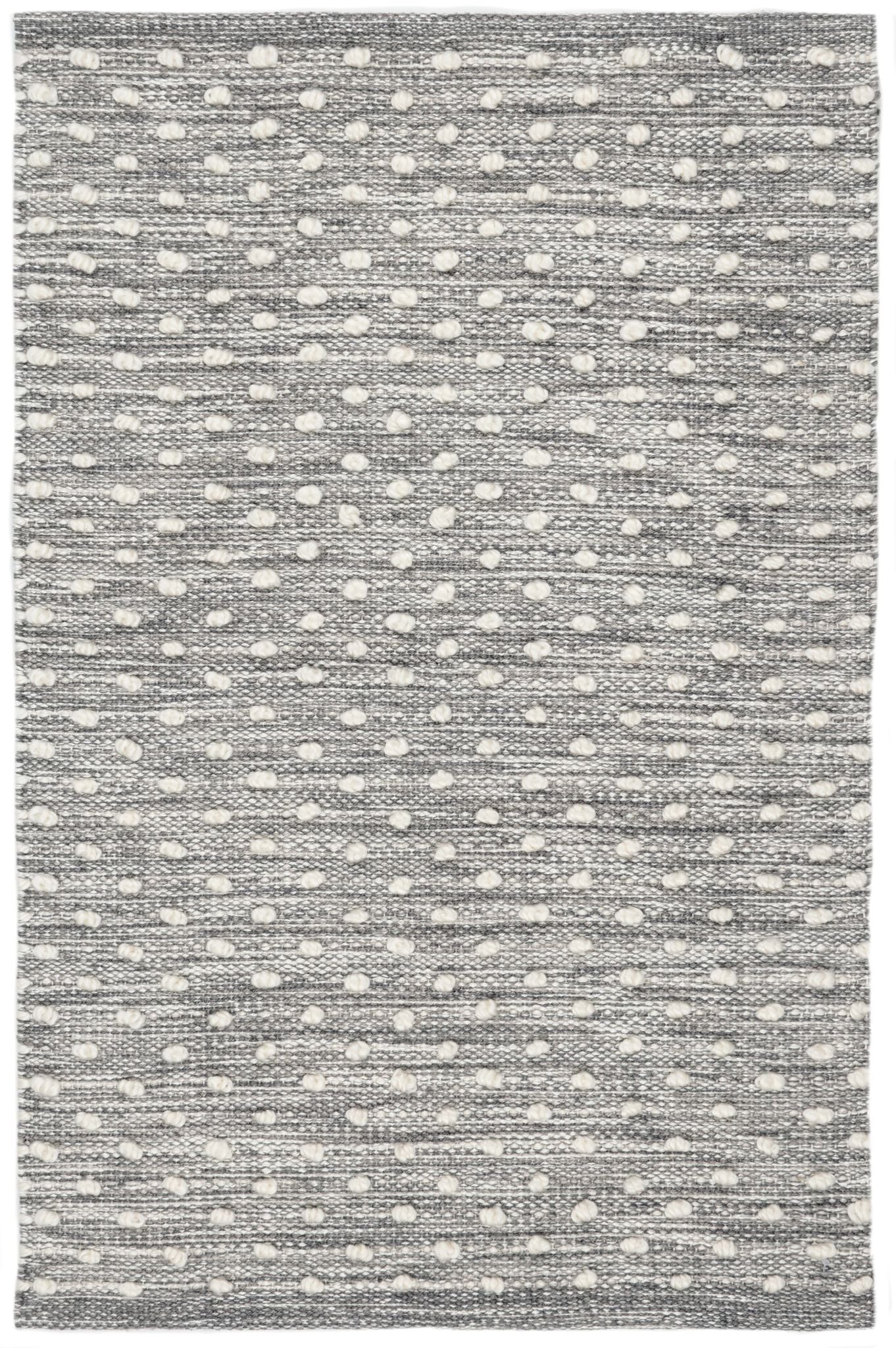 Hobnail Grey Handwoven Performance Rug - Image 1