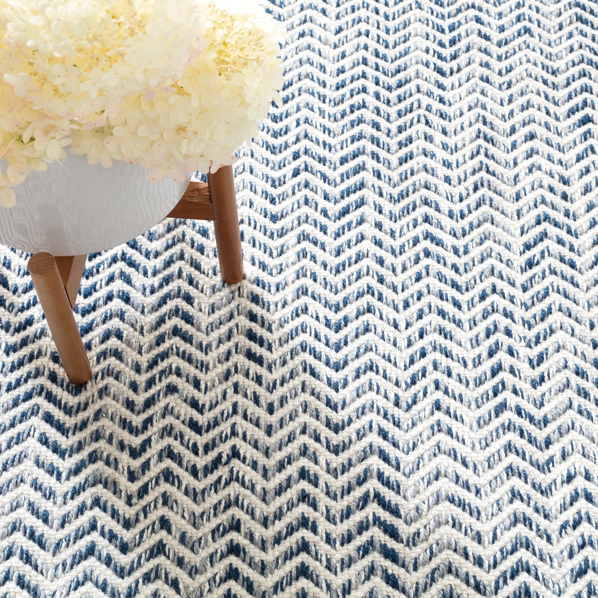 Coastal Blue Handwoven Indoor/Outdoor Rug - Image 2