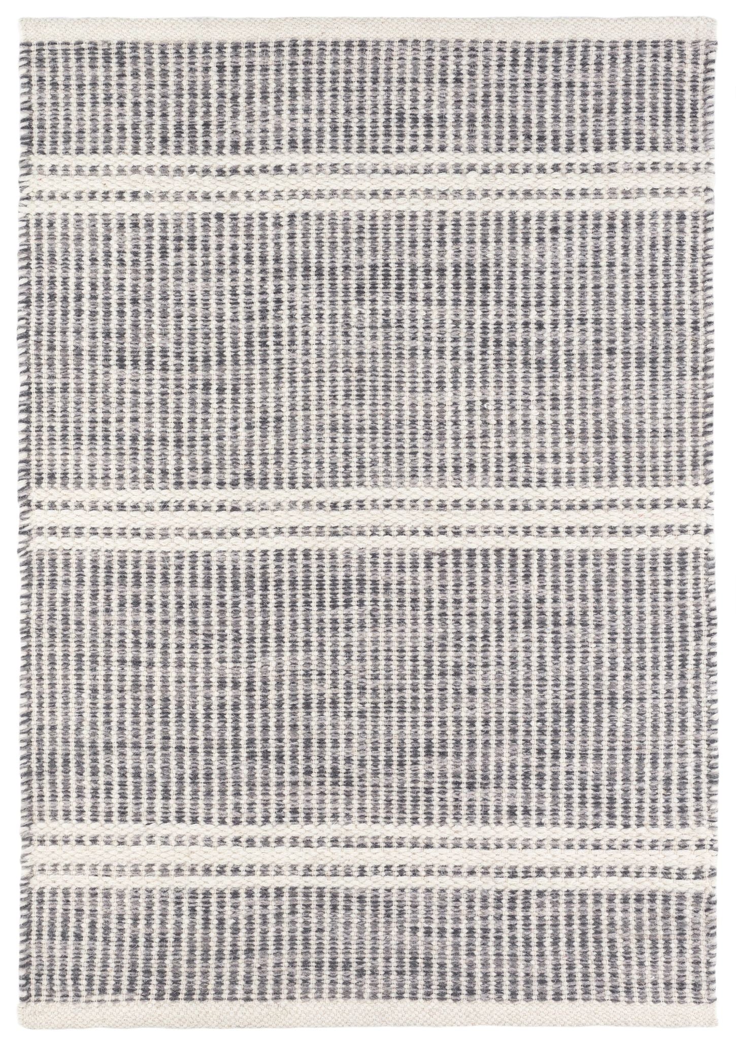 Malta Grey Handwoven Wool Rug - Image 1