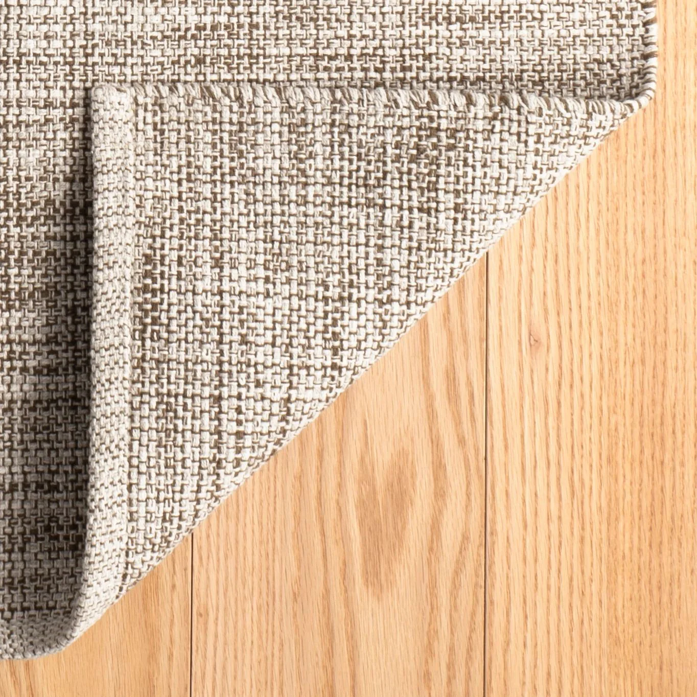 Marled Brown Handwoven Cotton Rug - Image 3