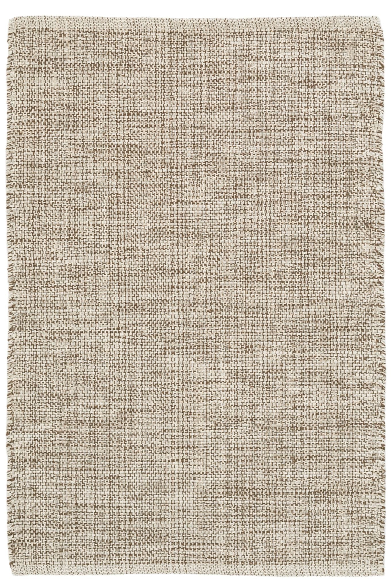 Marled Brown Handwoven Cotton Rug - Image 1