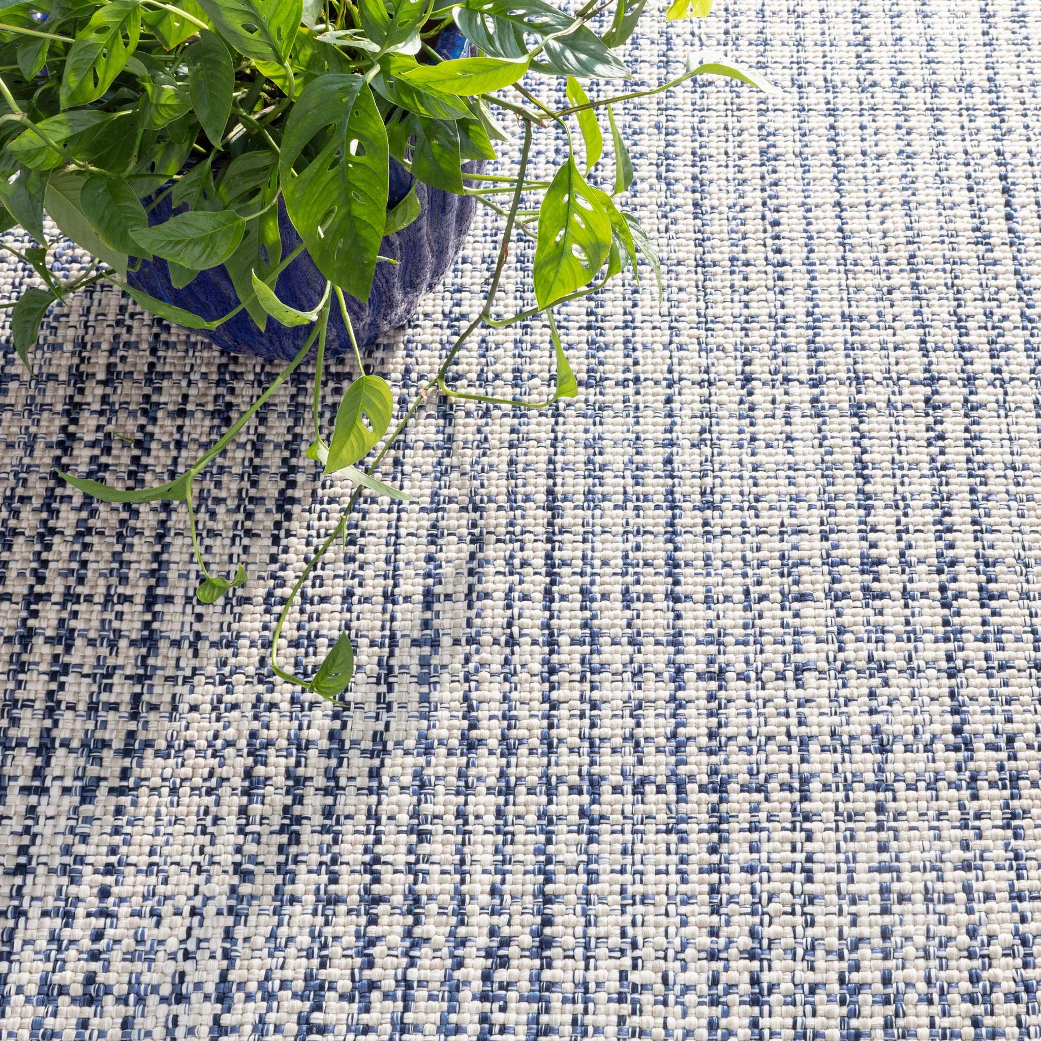 Journey Blue Handwoven Indoor/Outdoor Rug - Image 2