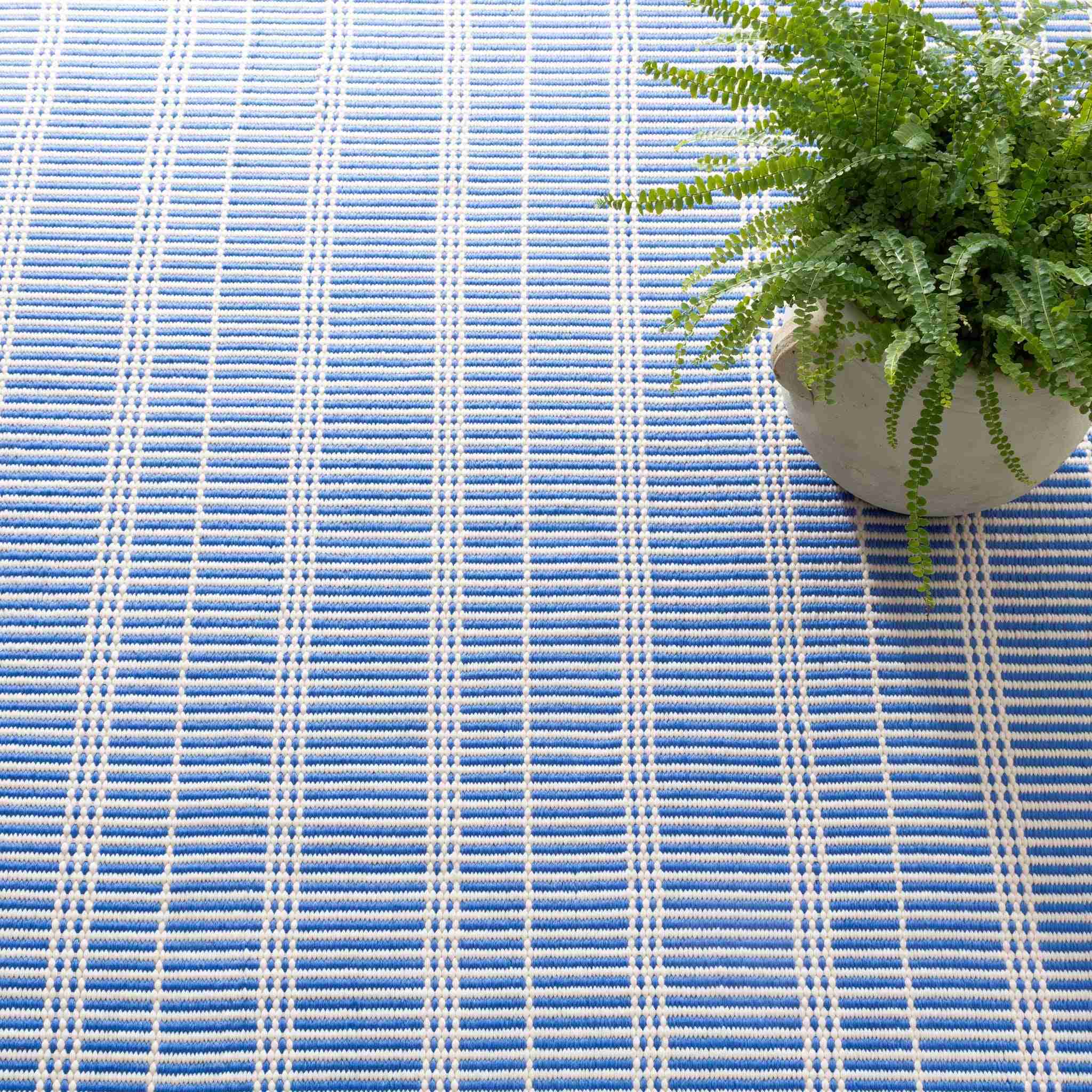 Marlo French Blue Handwoven Indoor/Outdoor Rug - Image 2