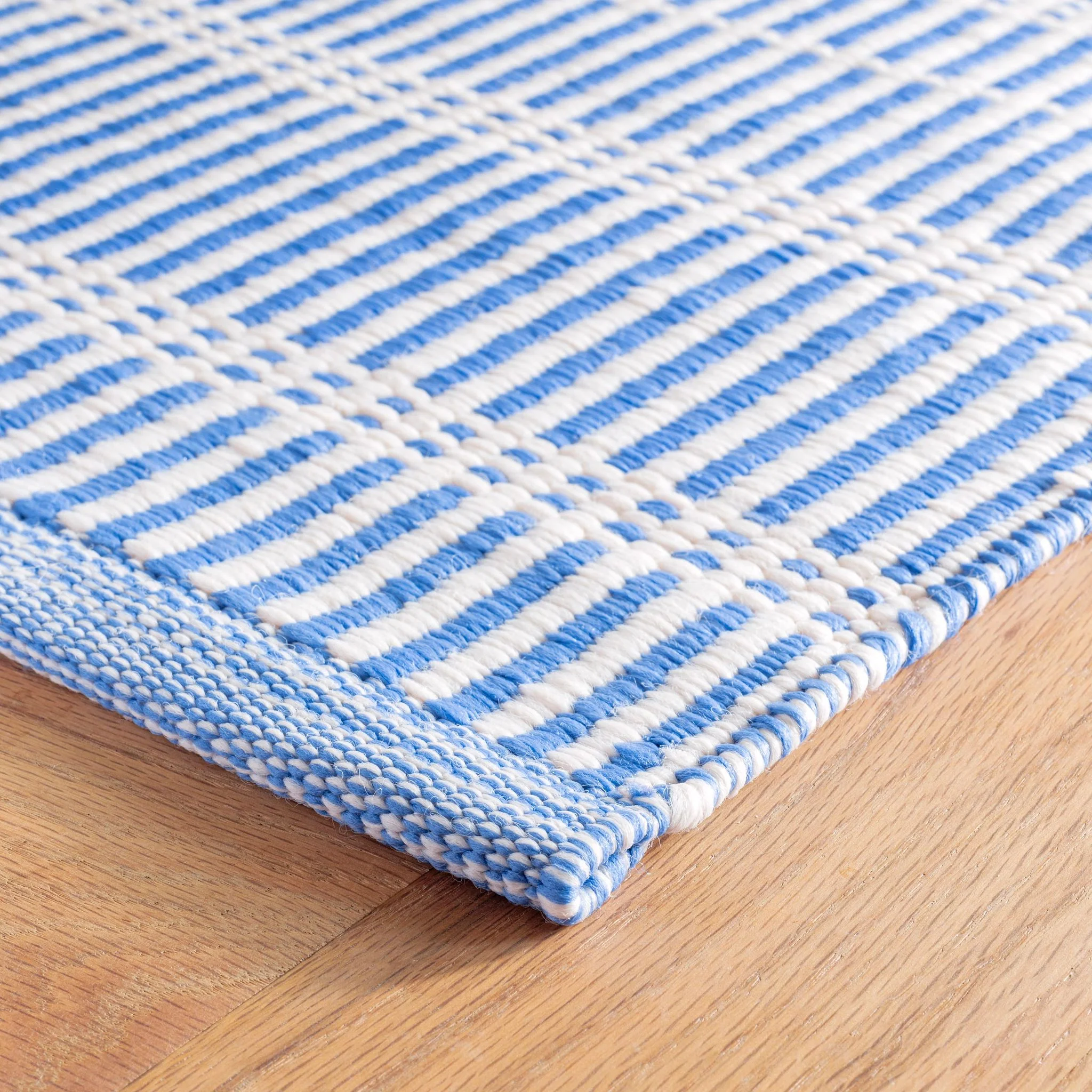 Marlo French Blue Handwoven Indoor/Outdoor Rug - Image 3