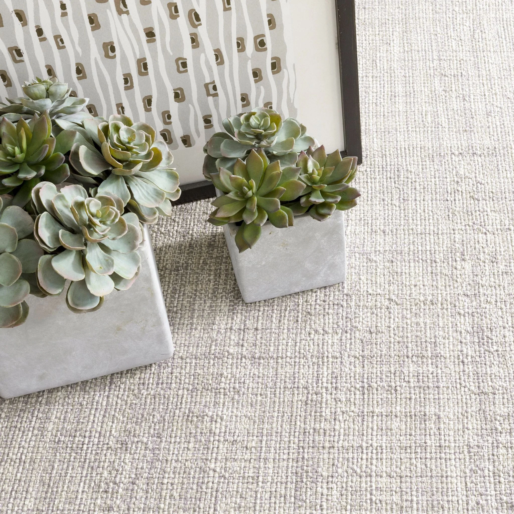 Marled Grey Handwoven Cotton Rug - Image 2
