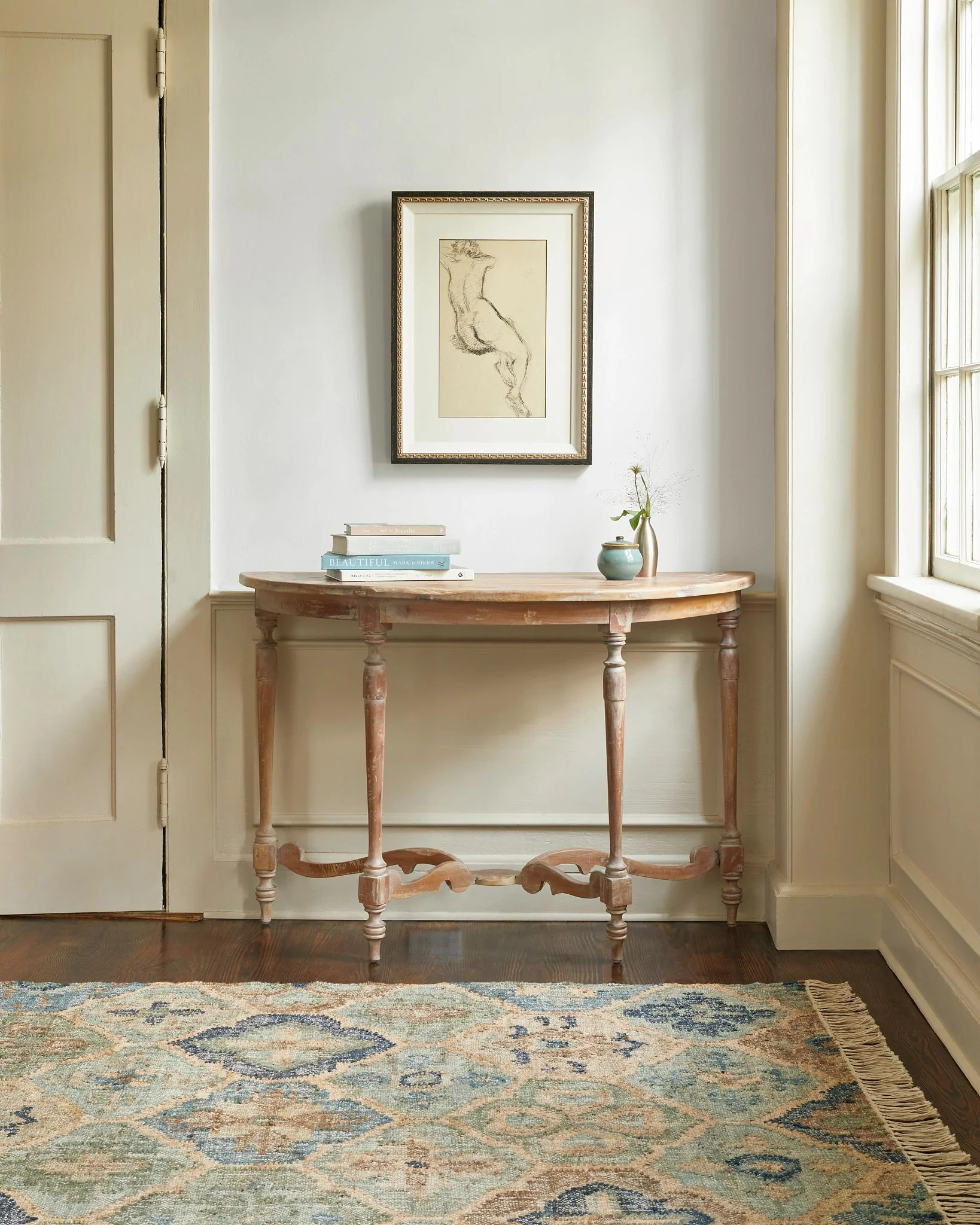 Pali Blue Handwoven Jute Rug - Image 3
