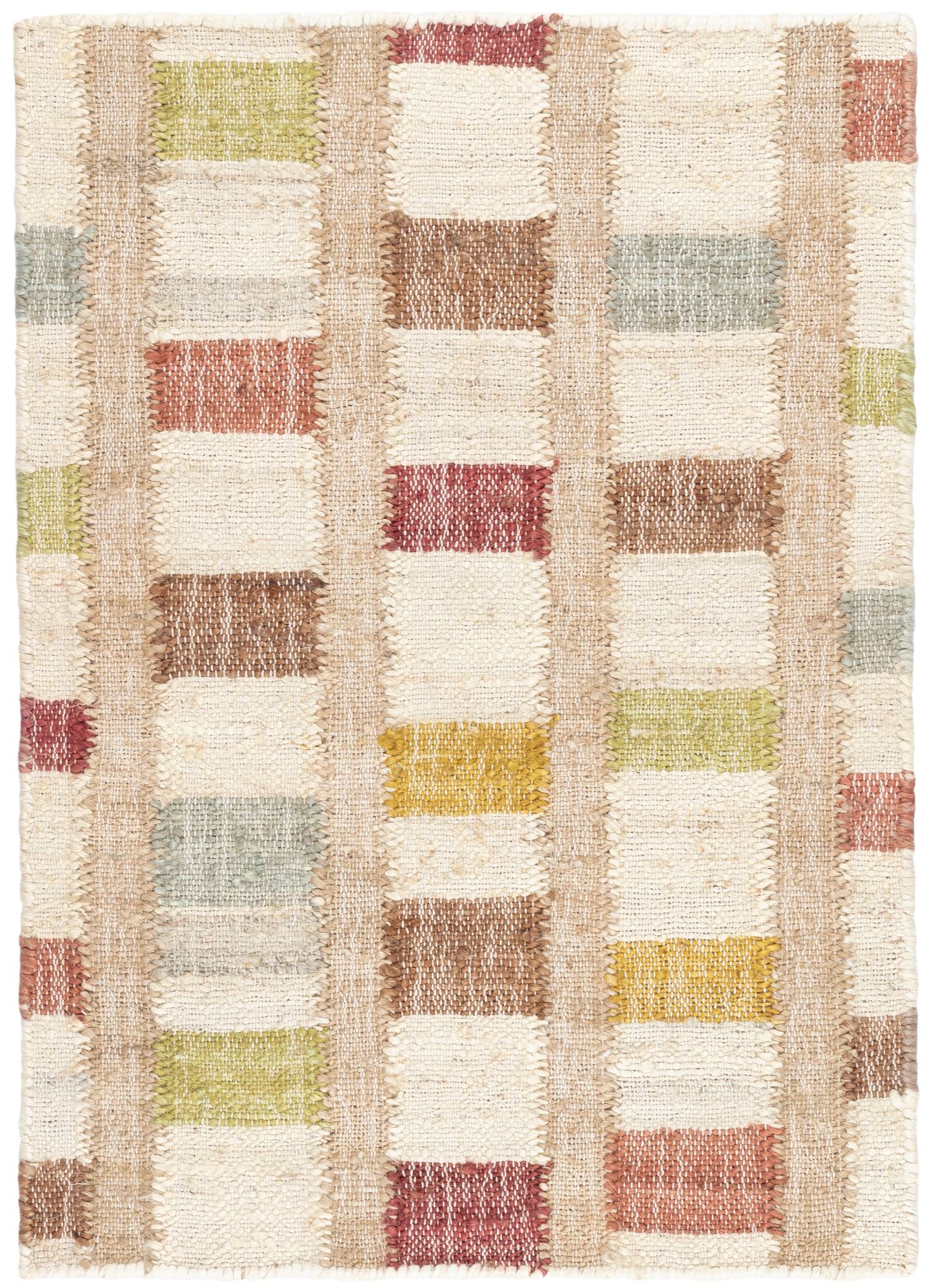 Mosaic Multi Handwoven Jute Rug - Image 1