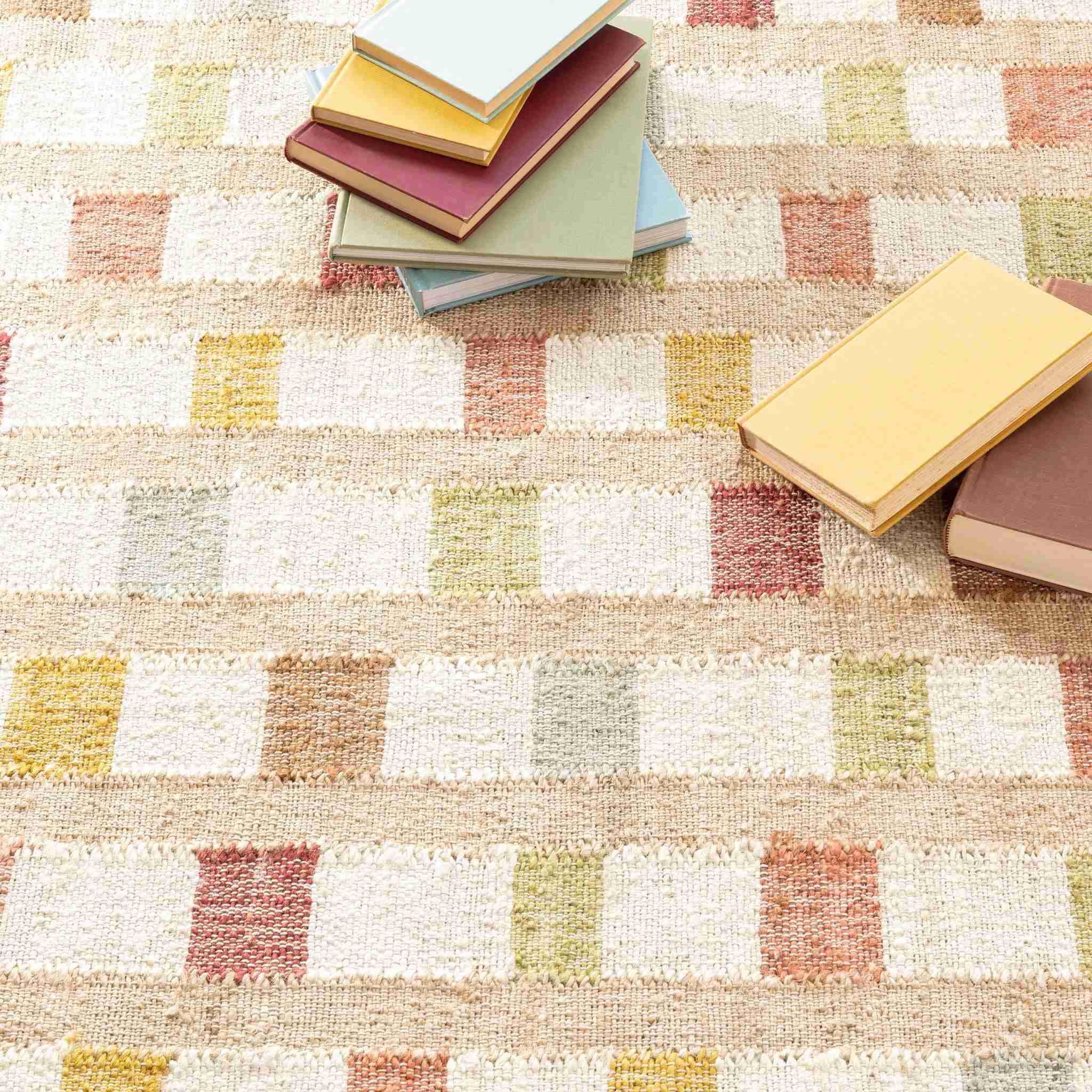 Mosaic Multi Handwoven Jute Rug - Image 2