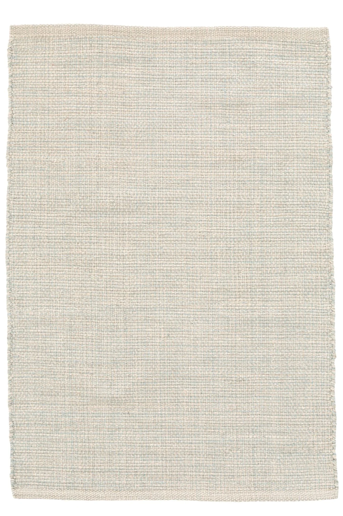 Marled Light Blue Handwoven Cotton Rug - Image 1
