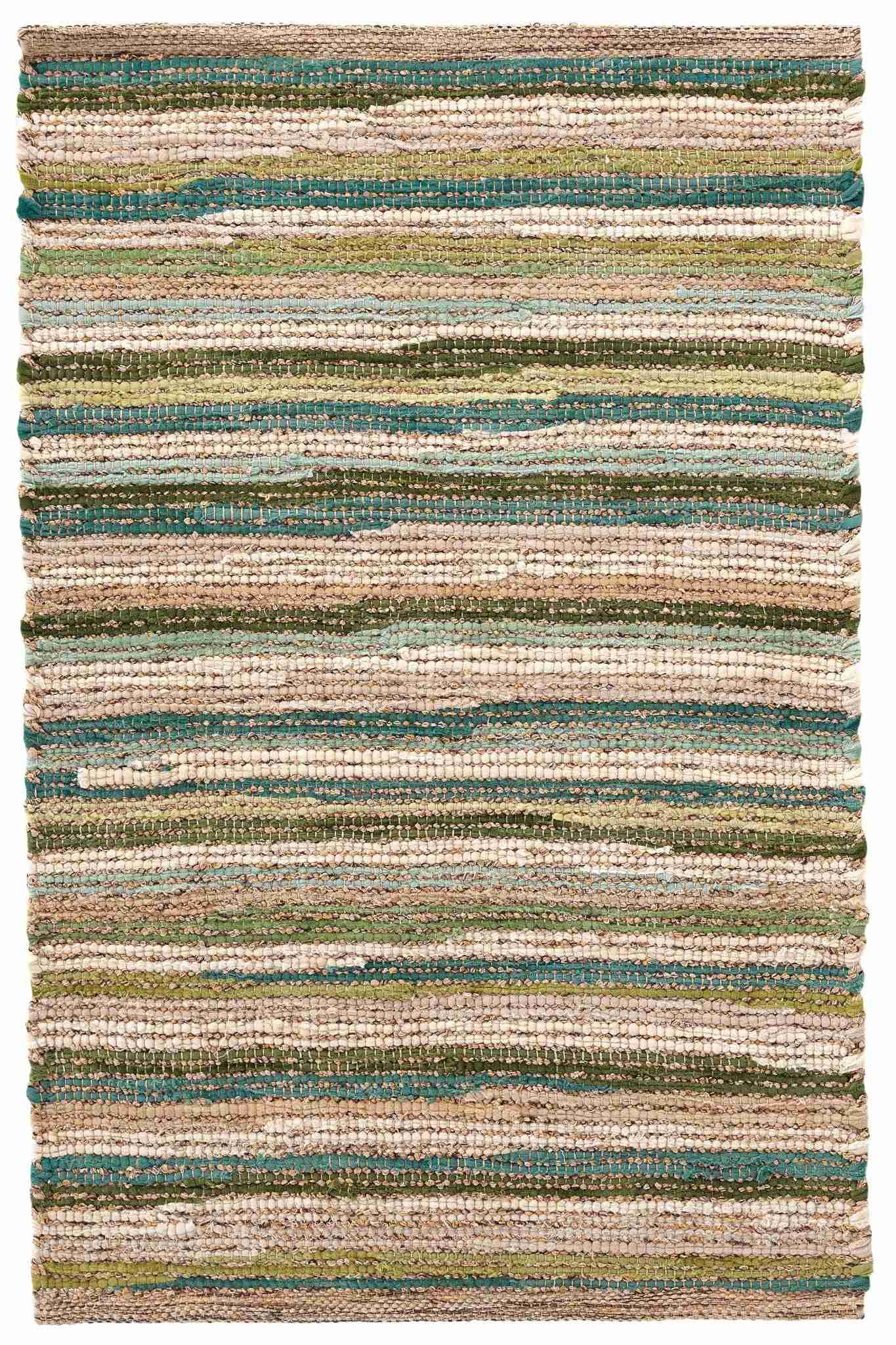 Francisco Green Handwoven Cotton Rug - Image 1