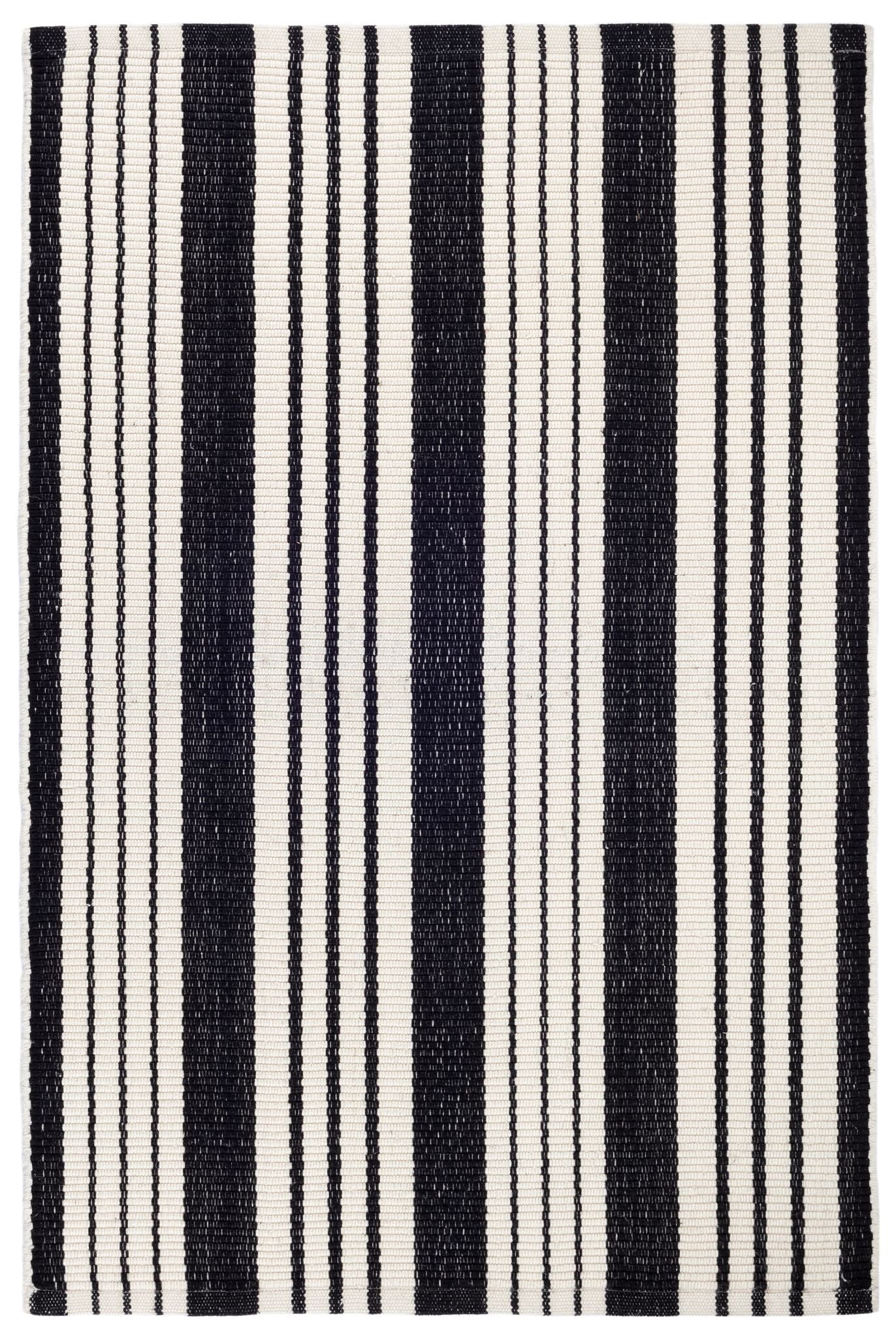 Birmingham Black Handwoven Indoor/Outdoor Rug - Image 1