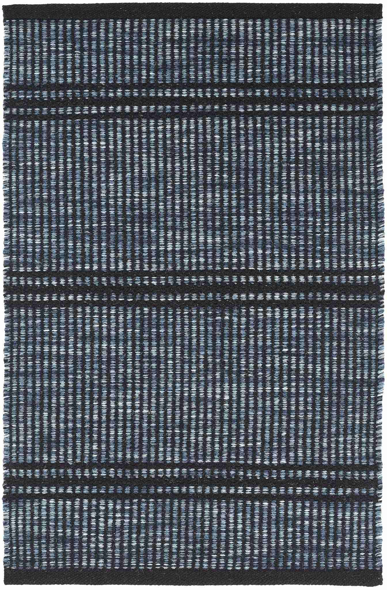 Malta Navy Handwoven Wool Rug - Image 1