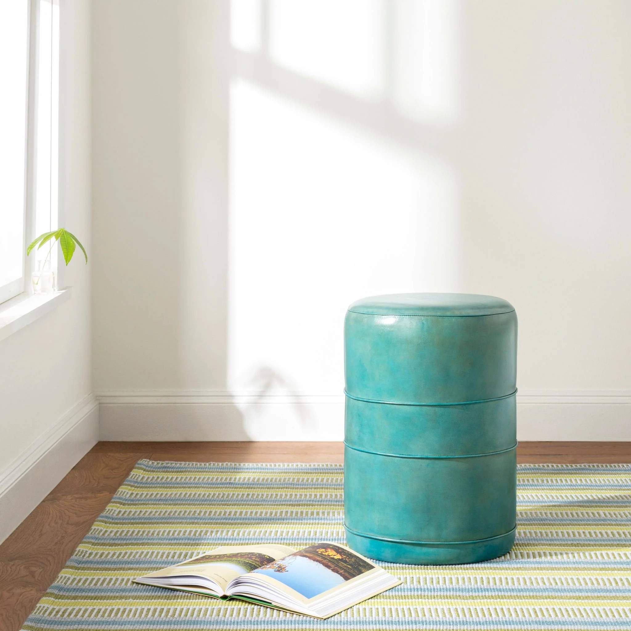 Always Greener Blue/Green Handwoven Indoor/Outdoor Rug - Image 3