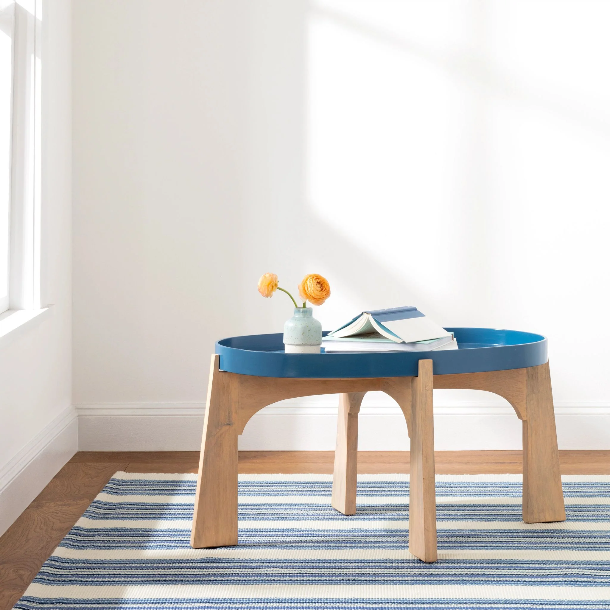 Road Runner Blue Handwoven Indoor/Outdoor Rug - Image 2