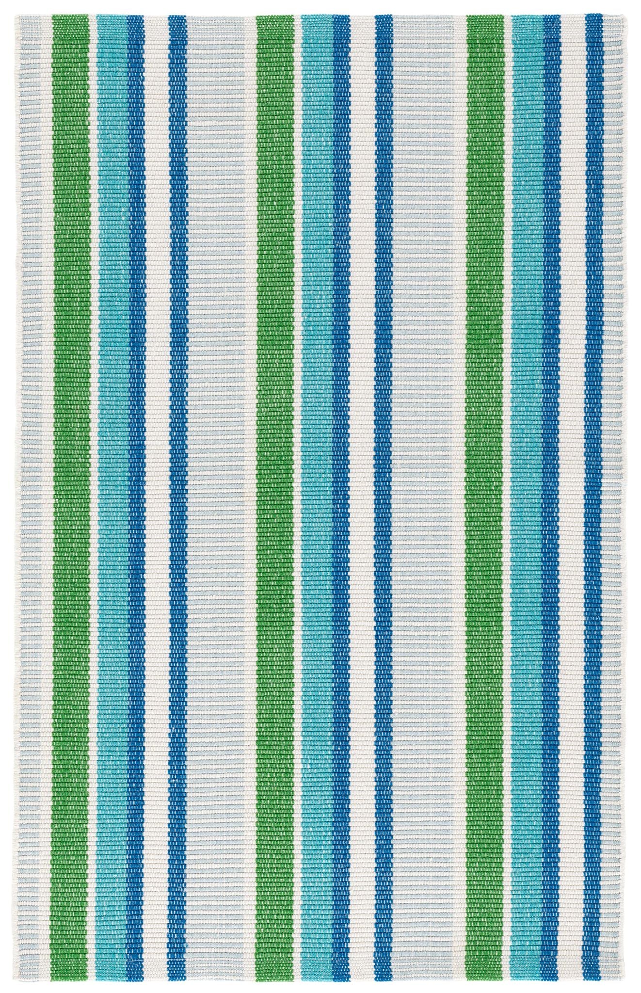 Always Greener Cobalt/Green Handwoven Indoor/Outdoor Rug - Image 1