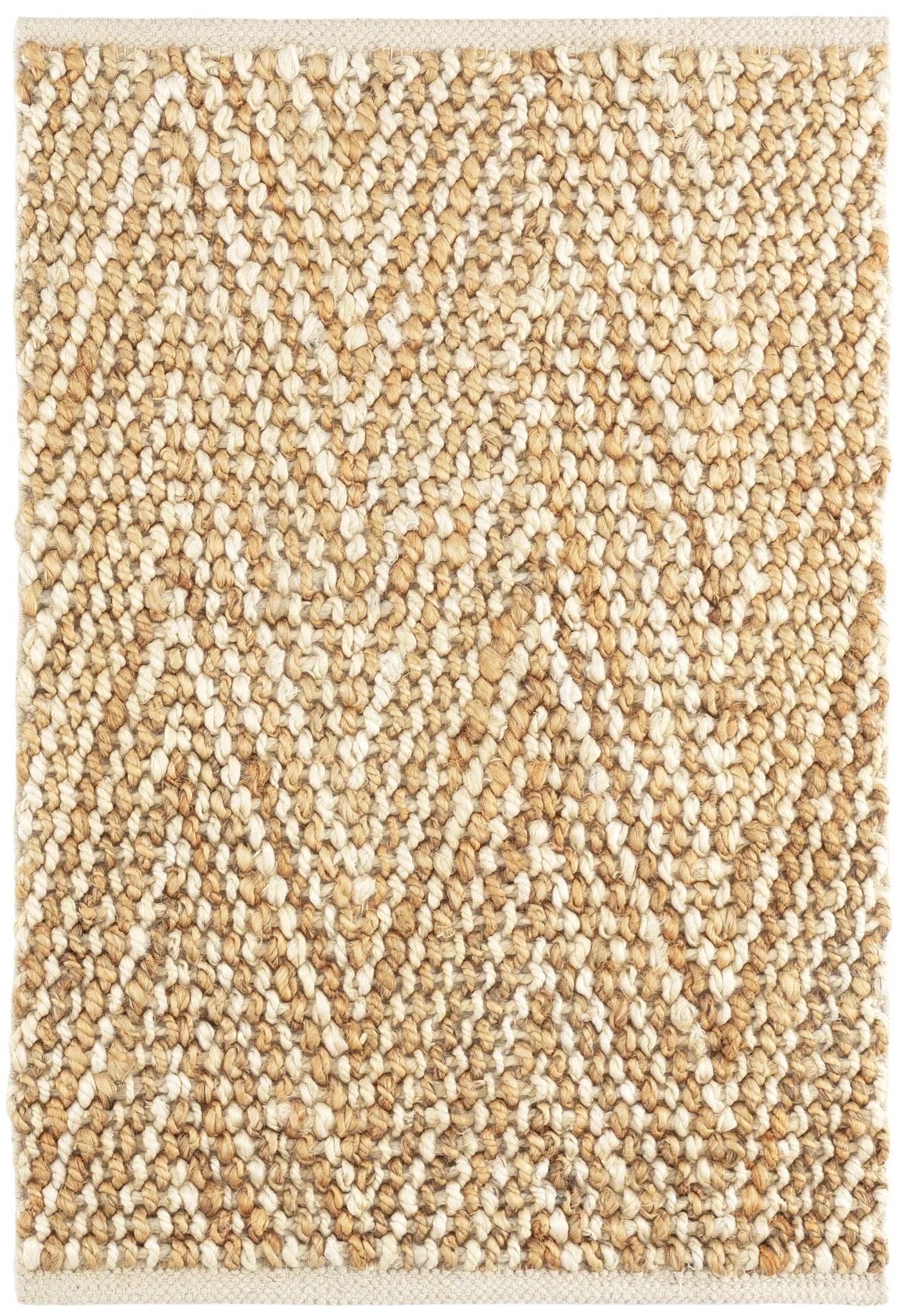 Meghan Ivory/Natural Handwoven Jute Rug - Image 1