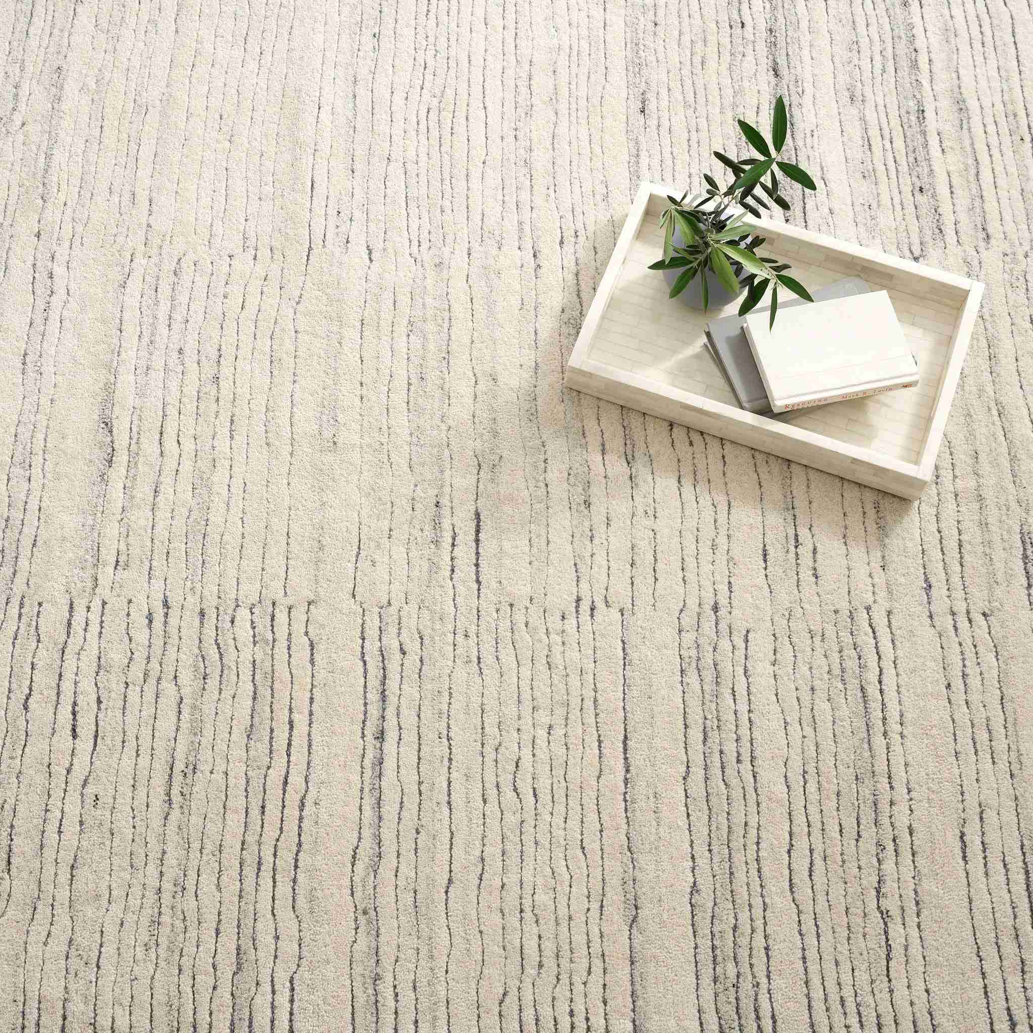 Avery Pewter Blue Hand Tufted Wool Rug - Image 2