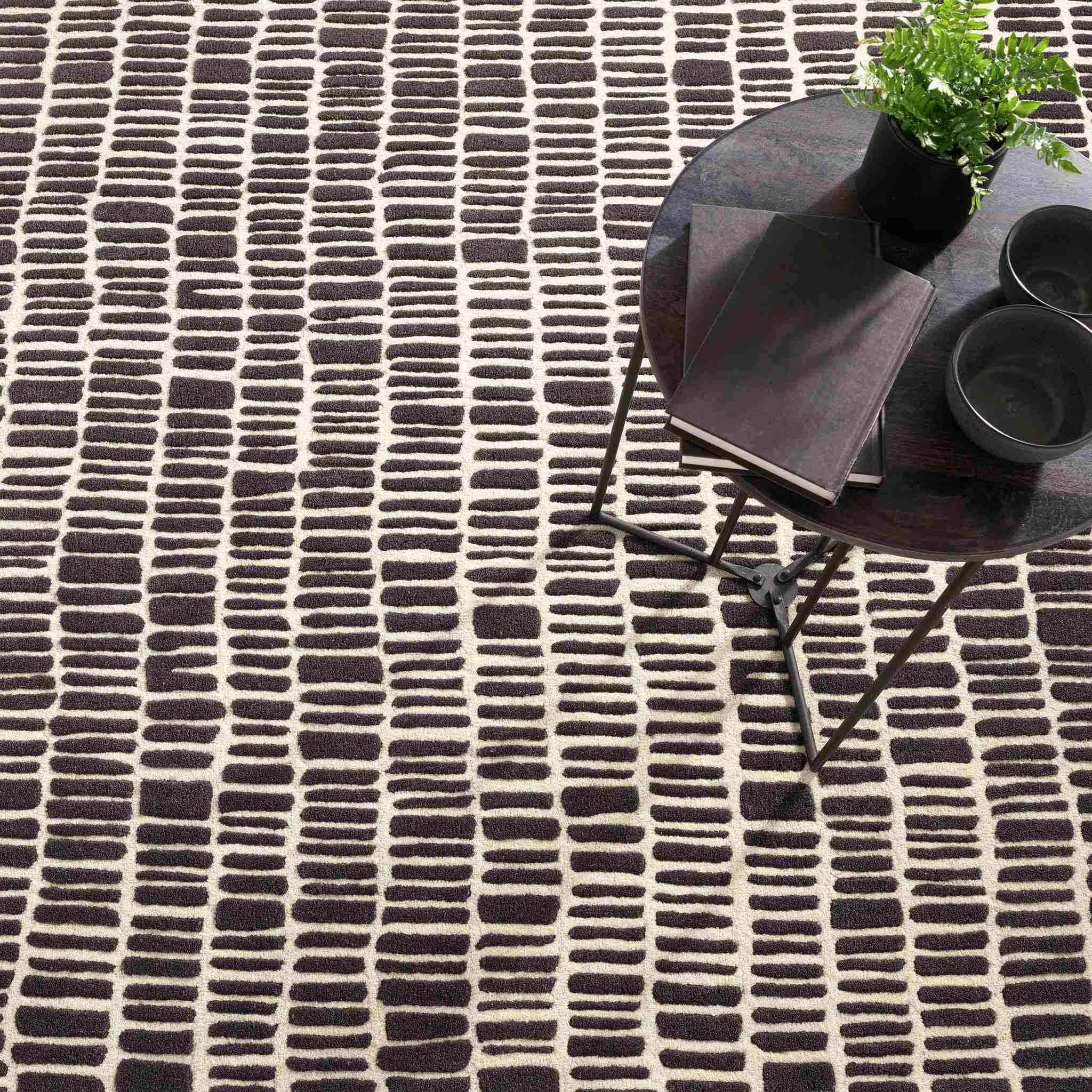 Roark Charcoal Hand Tufted Wool Rug - Image 2
