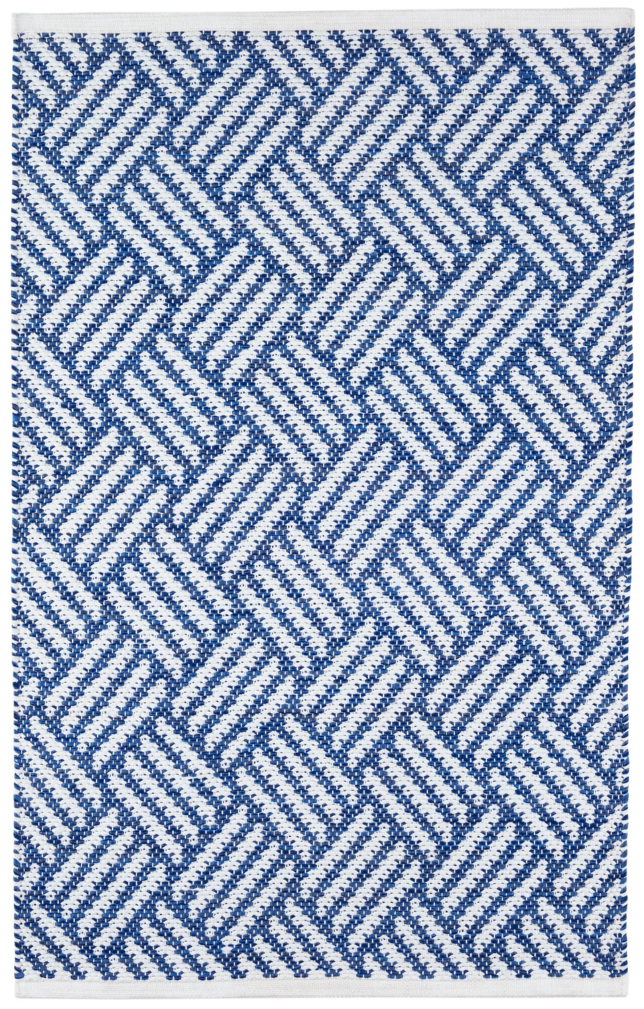 Crisscross Denim Handwoven Indoor/Outdoor Rug - Image 1