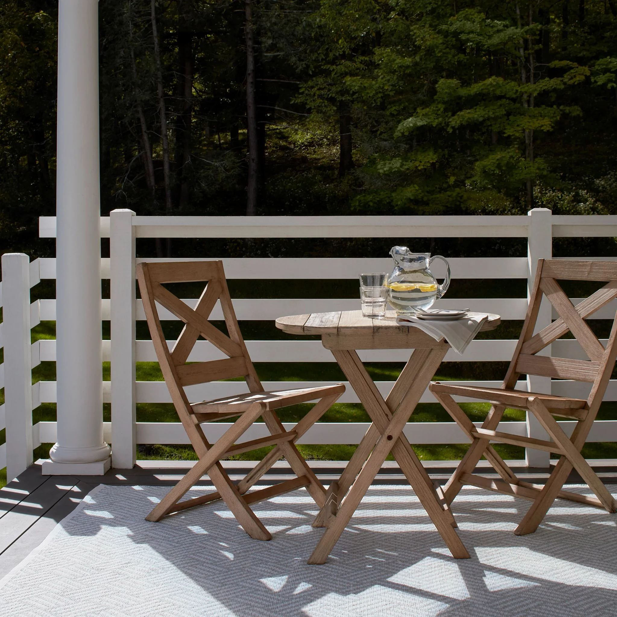 Crisscross Ocean Handwoven Indoor/Outdoor Rug - Image 3