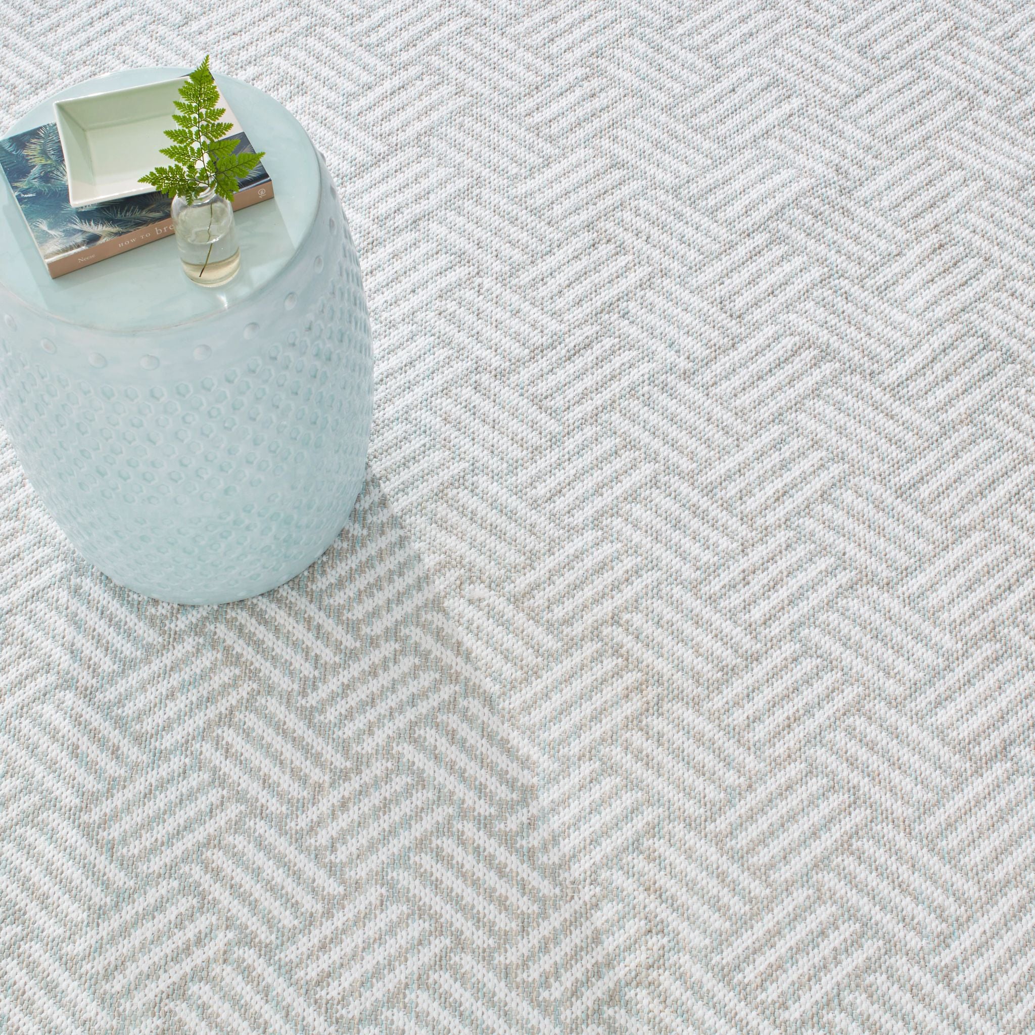 Crisscross Ocean Handwoven Indoor/Outdoor Rug - Image 2