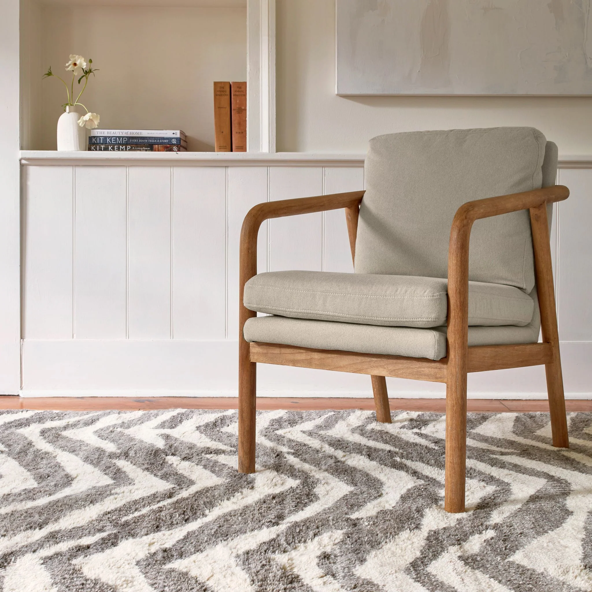 Farah Grey Hand Knotted Wool Rug - Image 3