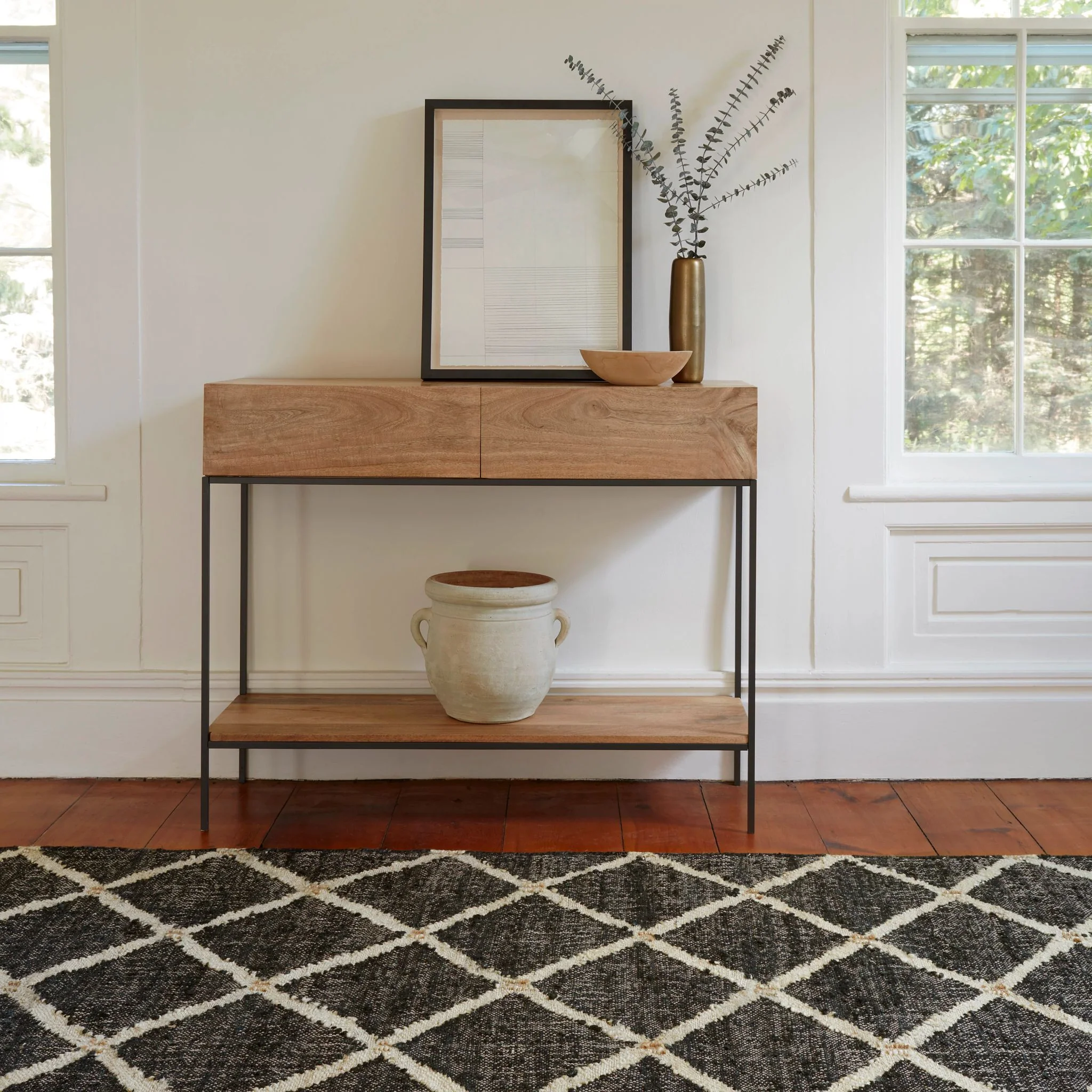 Kali Black Handwoven Jute Rug - Image 3