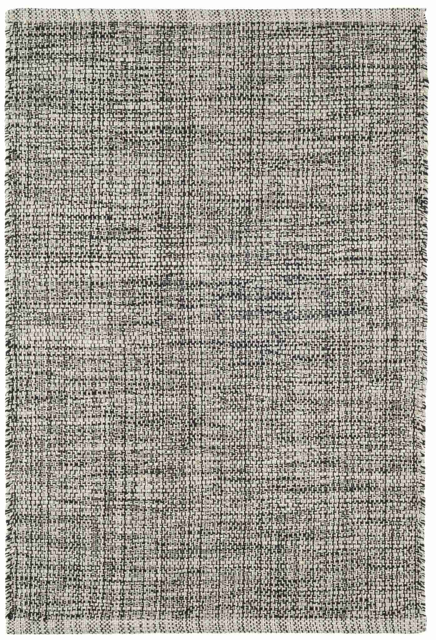 Marled Black Handwoven Cotton Rug - Image 1