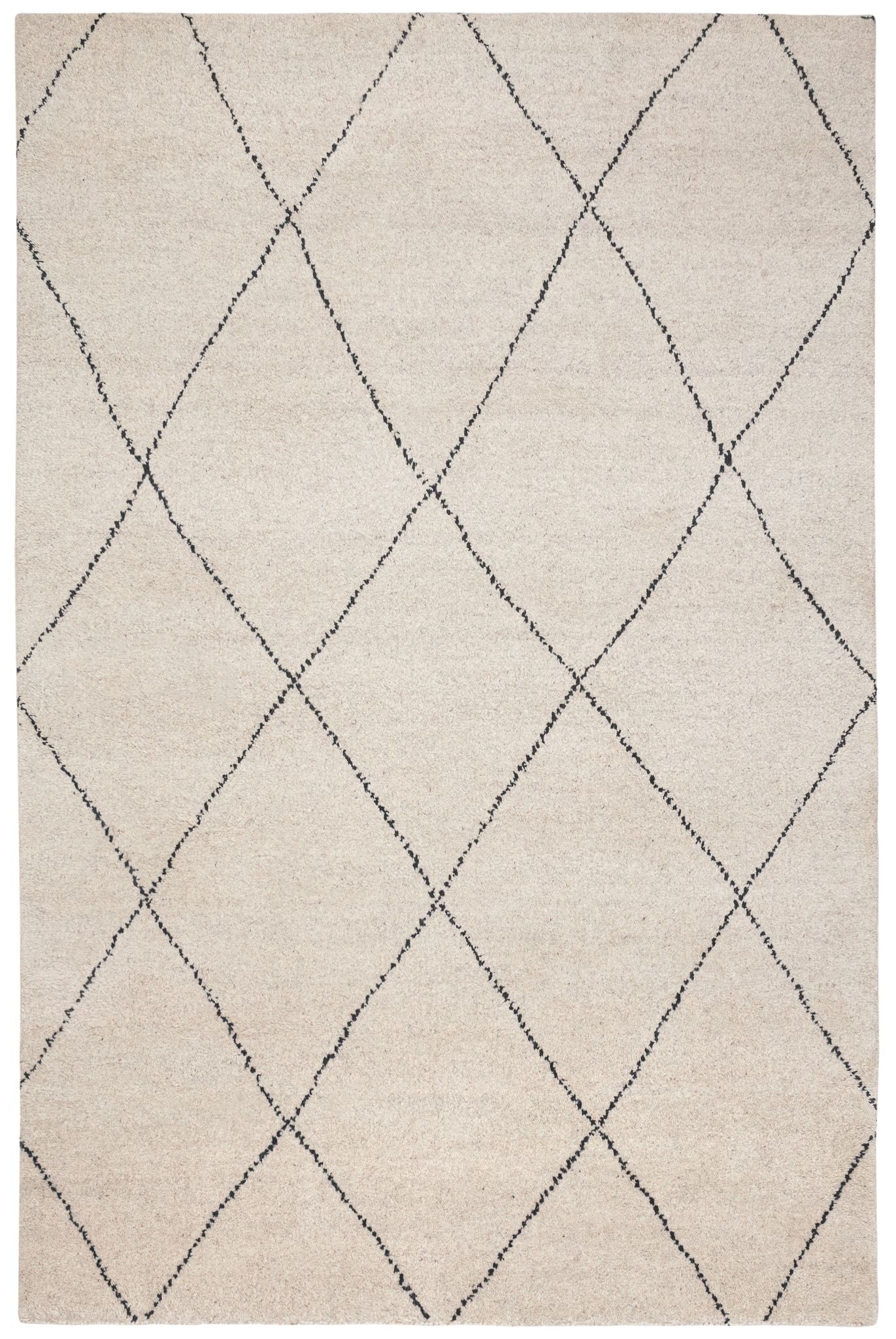 Numa Black Hand Knotted Wool Rug - Image 1