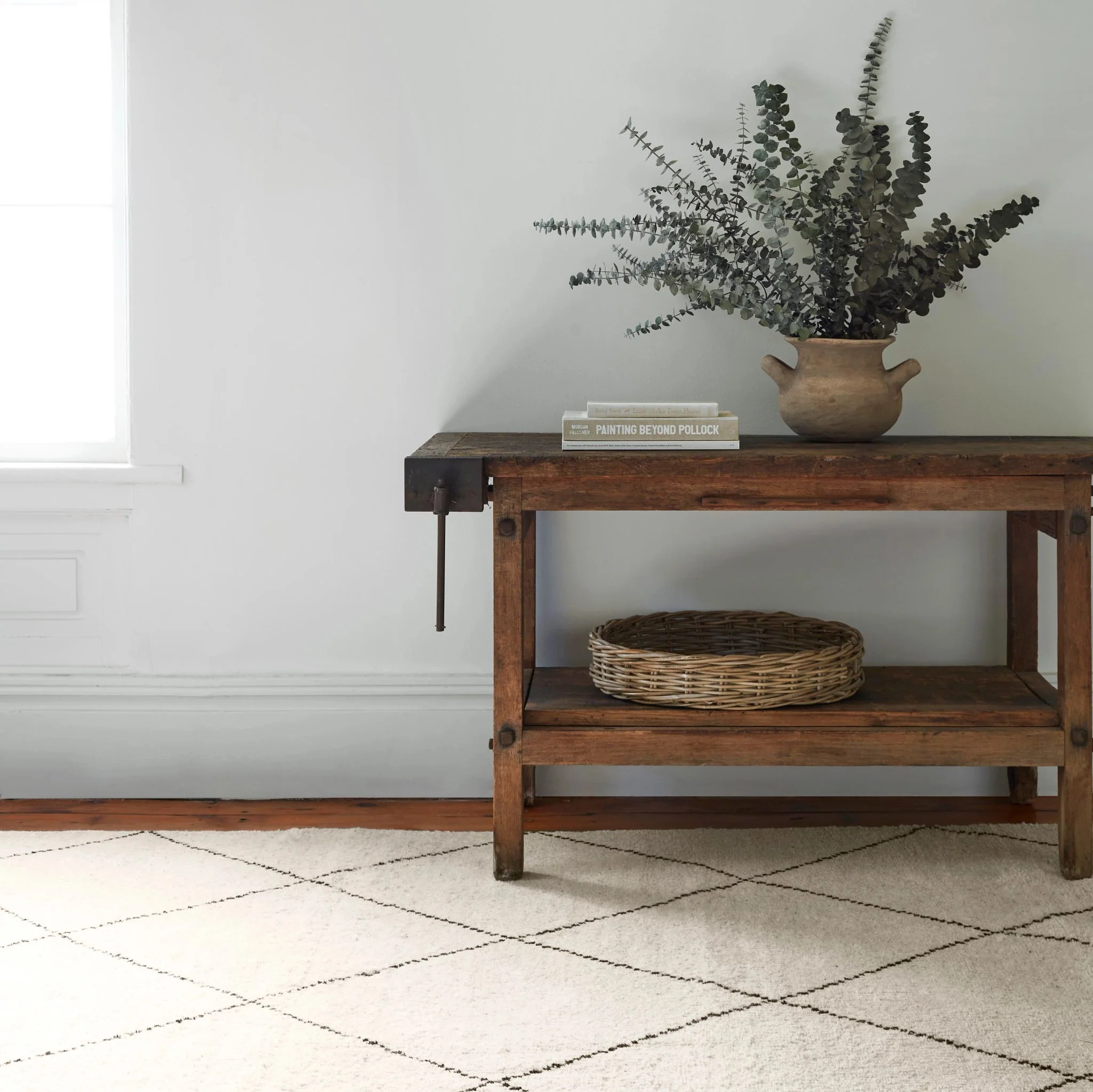 Numa Black Hand Knotted Wool Rug - Image 2