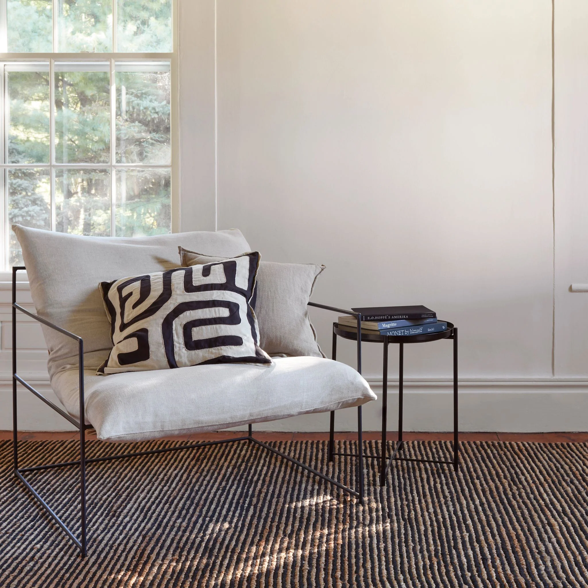 Twiggy Black Handwoven Wool/Jute Rug - Image 3