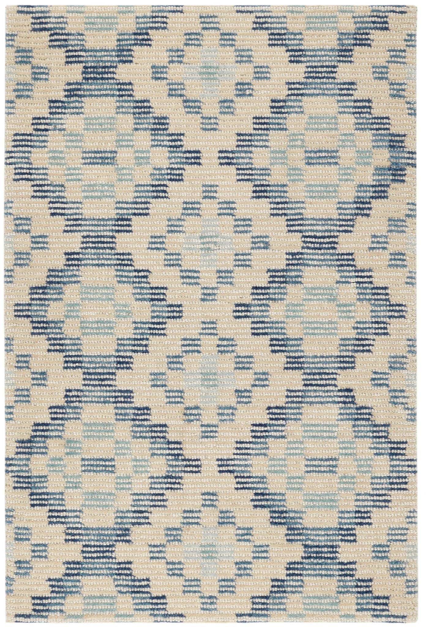 Diamond Cove Blue Hand Tufted Wool Rug - Image 1