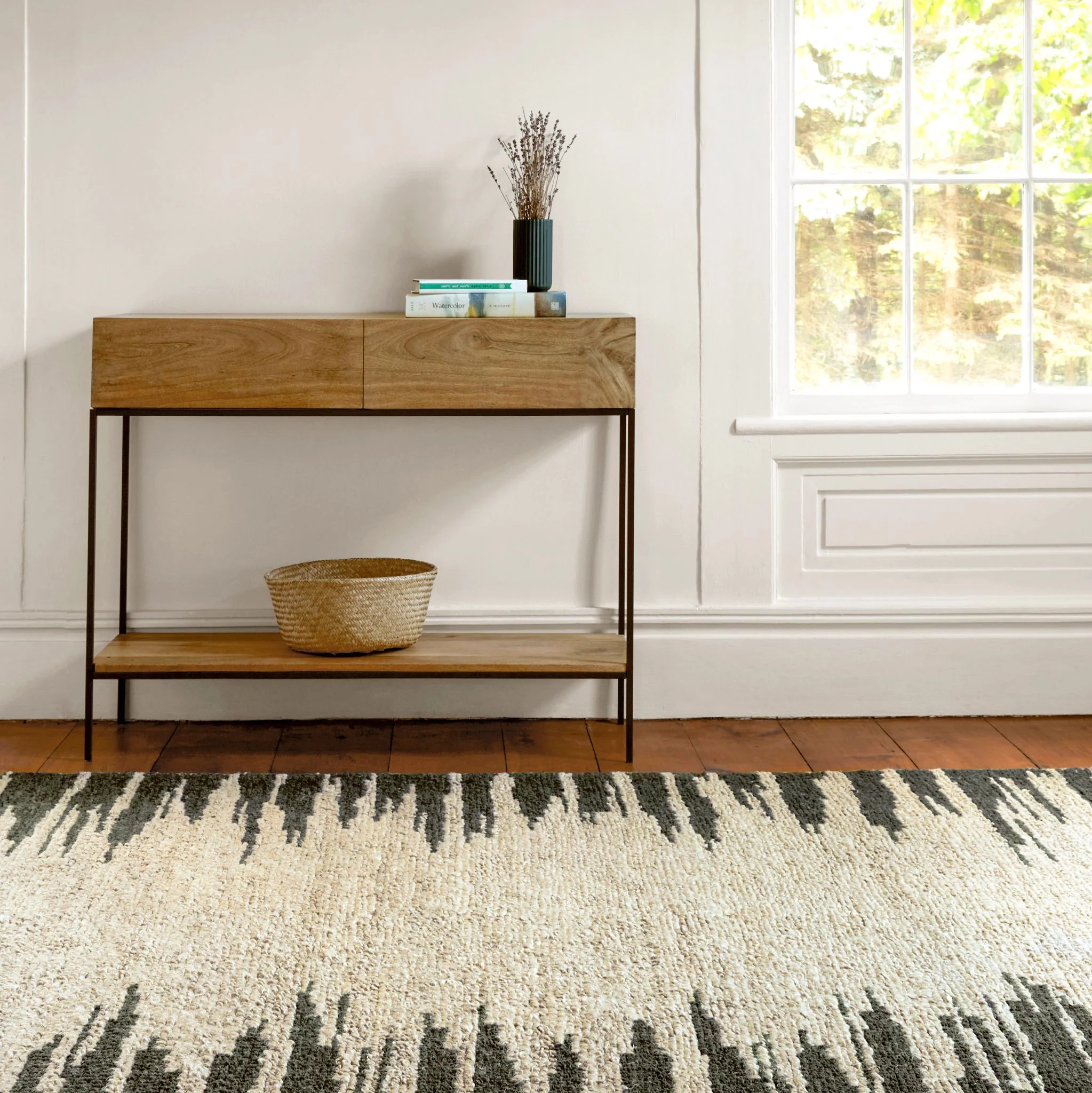 Moss Metal Handwoven Jute Rug - Image 3
