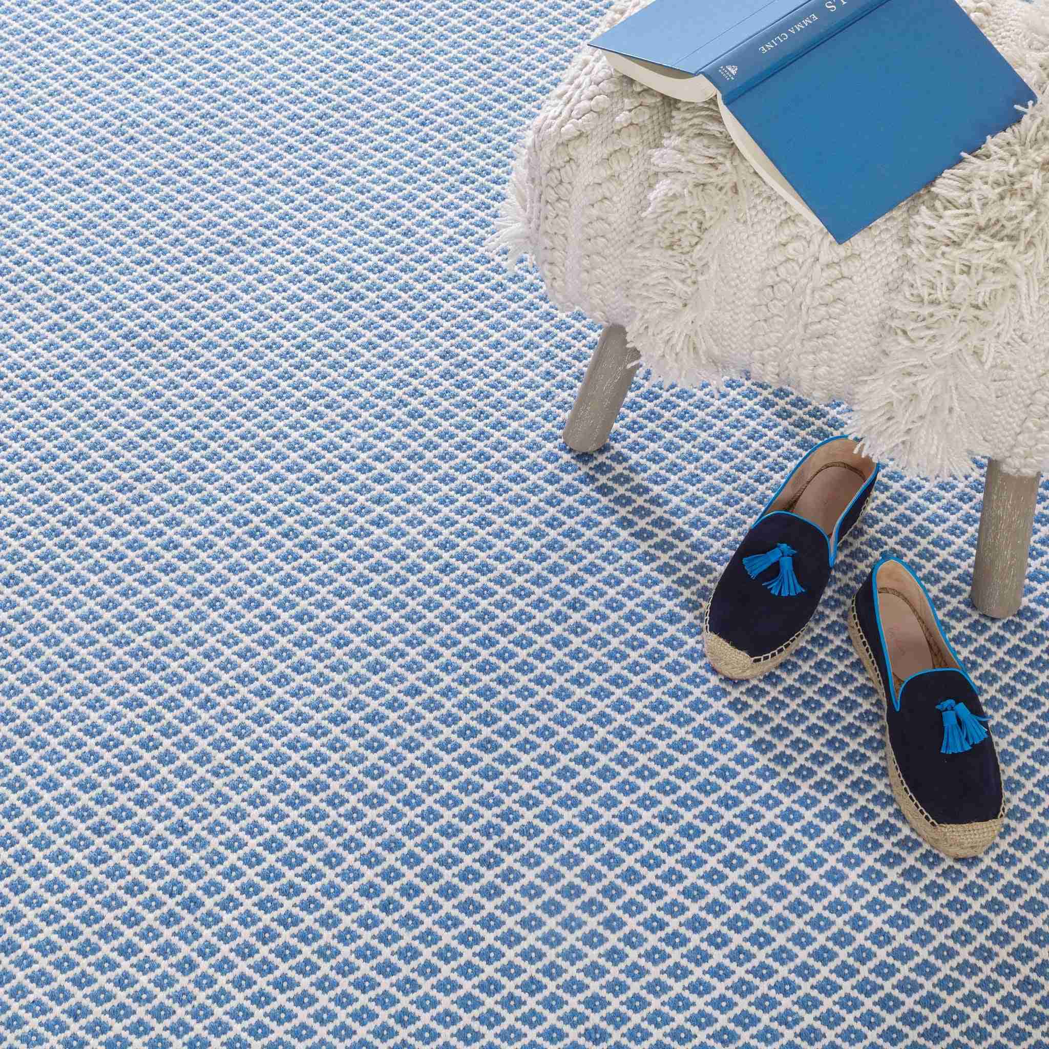 Mainsail French Blue Handwoven Indoor/Outdoor Rug - Image 2