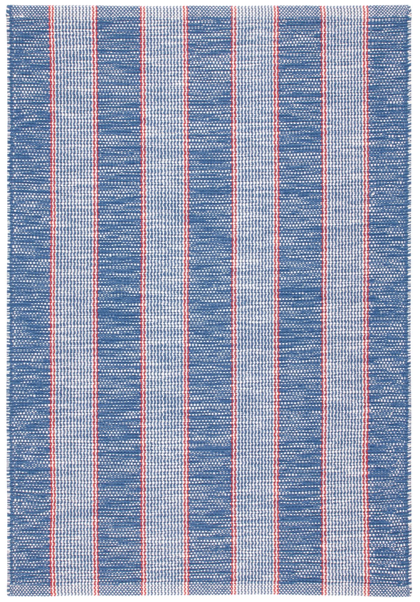Hillsgrove Stripe Denim Handwoven Cotton Rug - Image 1