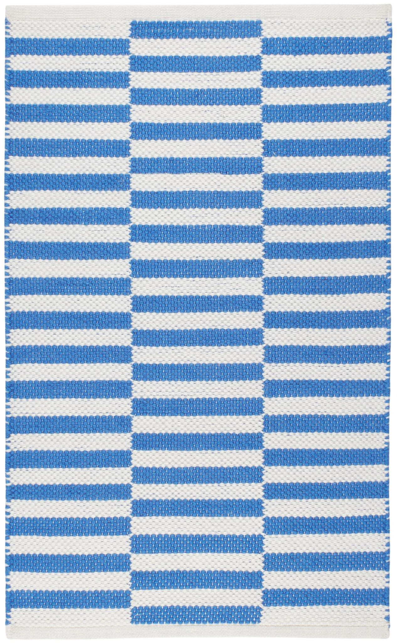 Sailing Stripe French Blue Handwoven Indoor/Outdoor Rug - Image 1