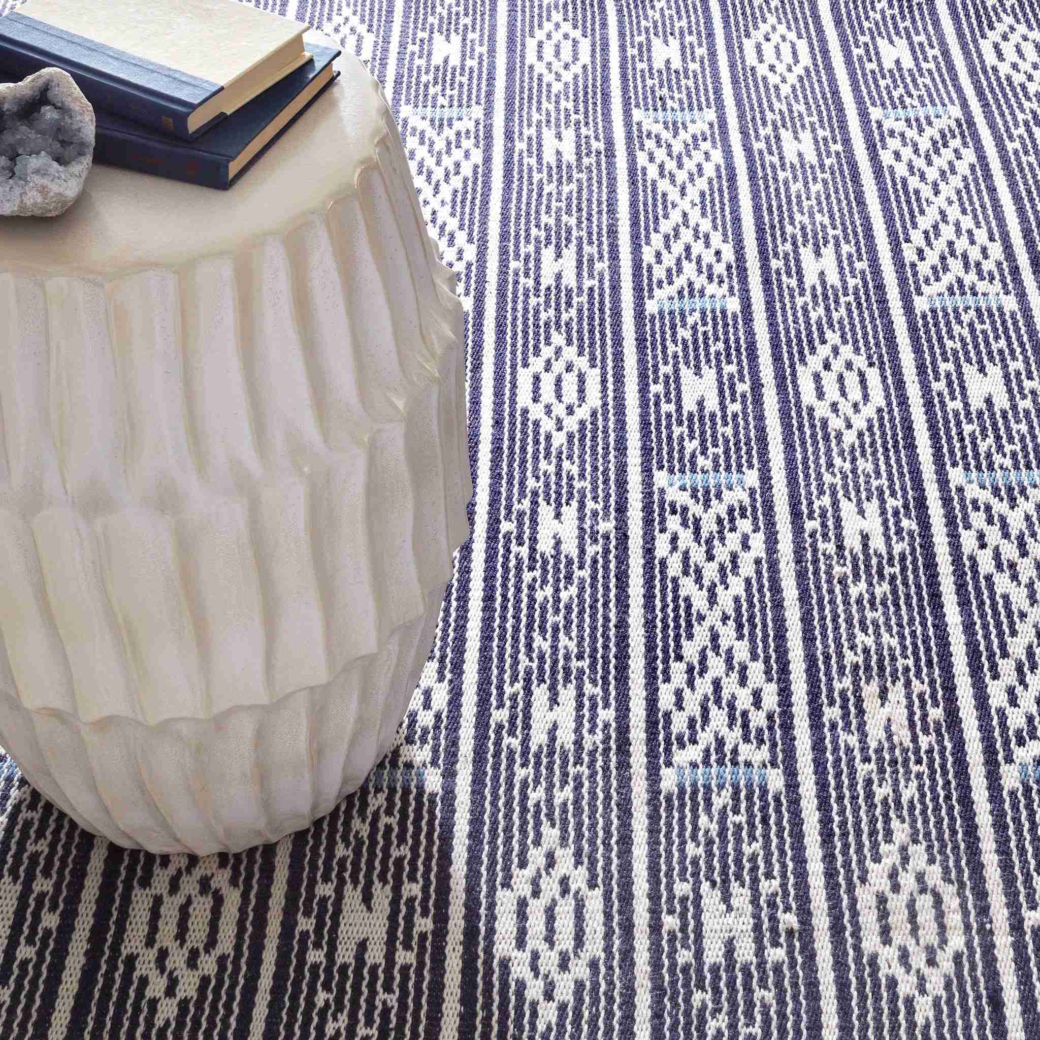 Dharma Blue Handwoven Indoor/Outdoor Rug - Image 2