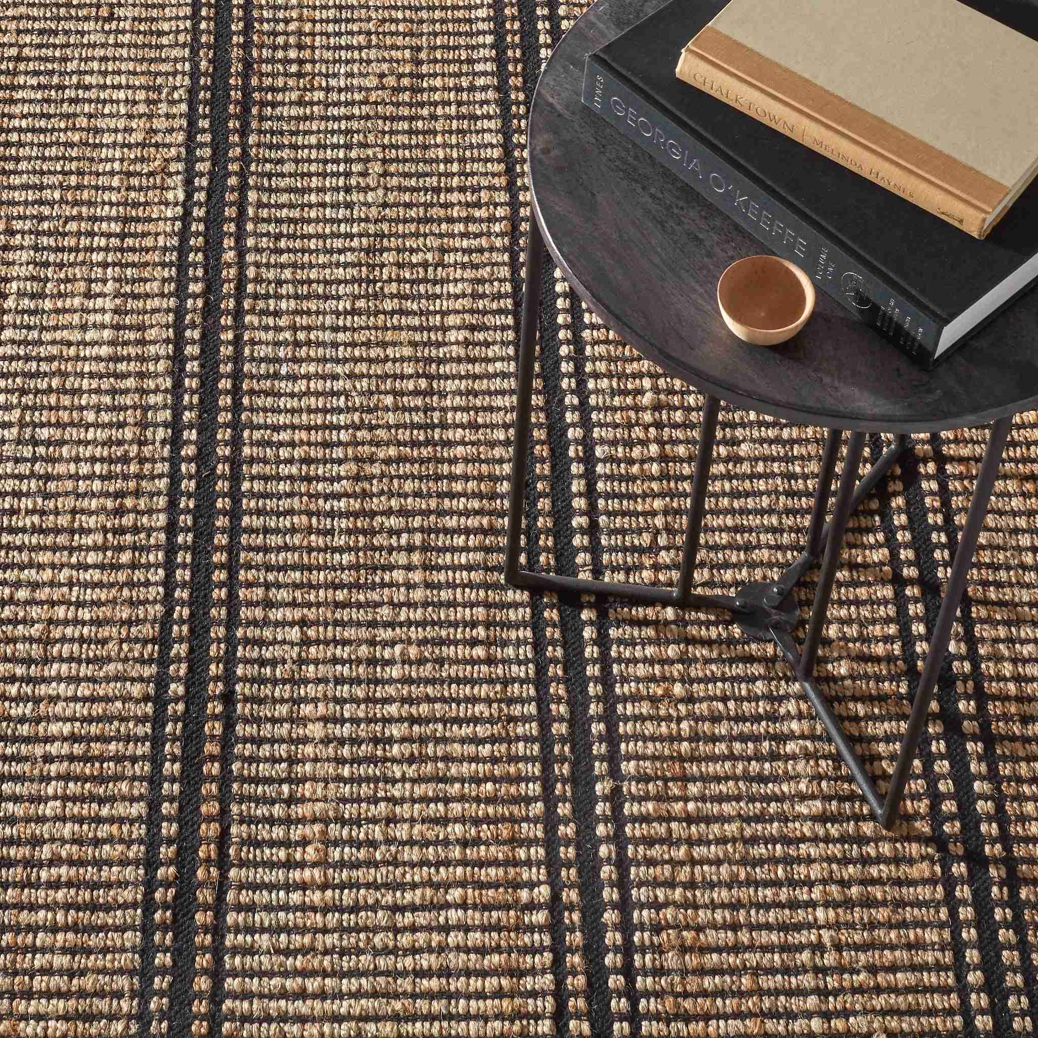 Arbor Black Handwoven Jute Rug - Image 3