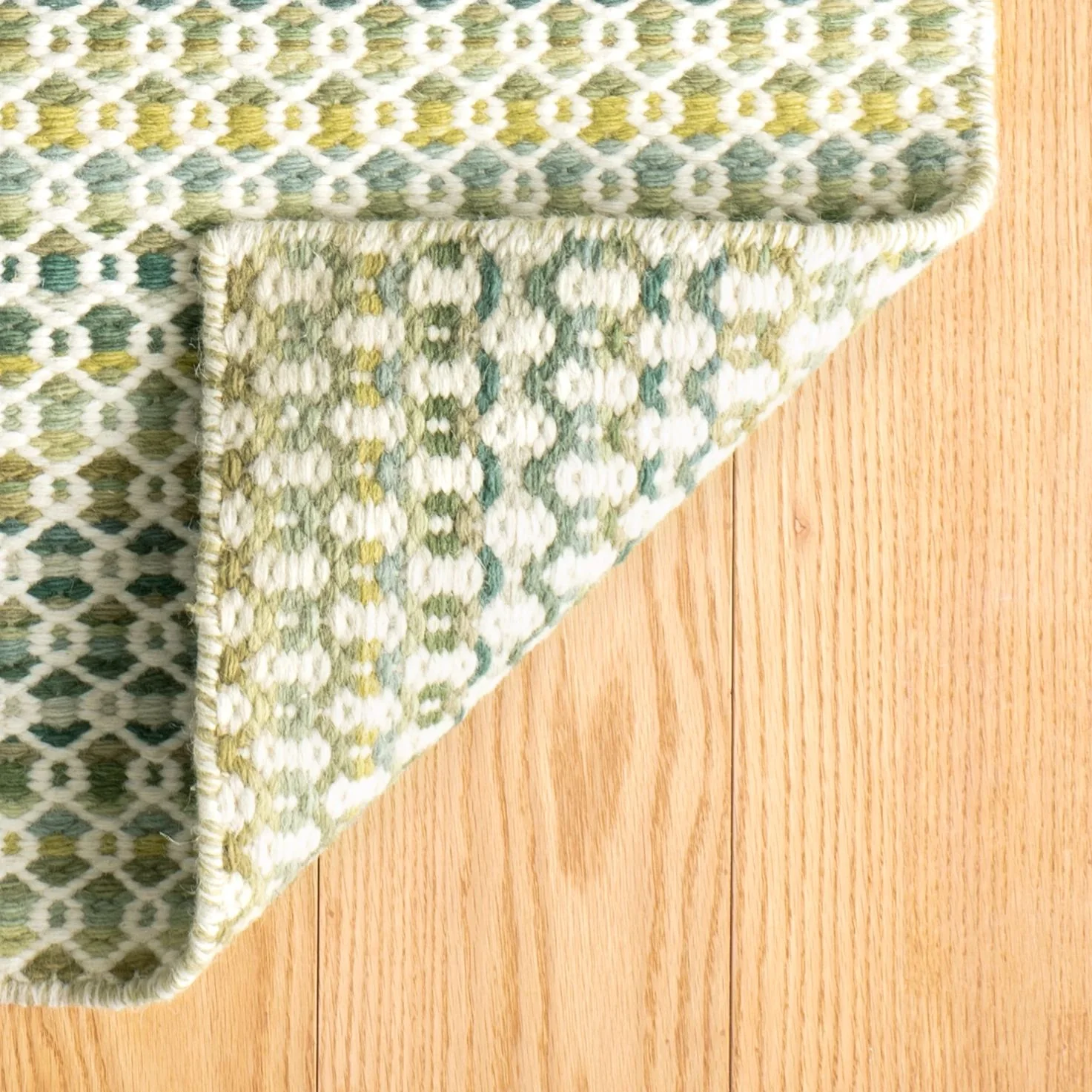 Poppy Moss Handwoven Wool Rug - Image 3