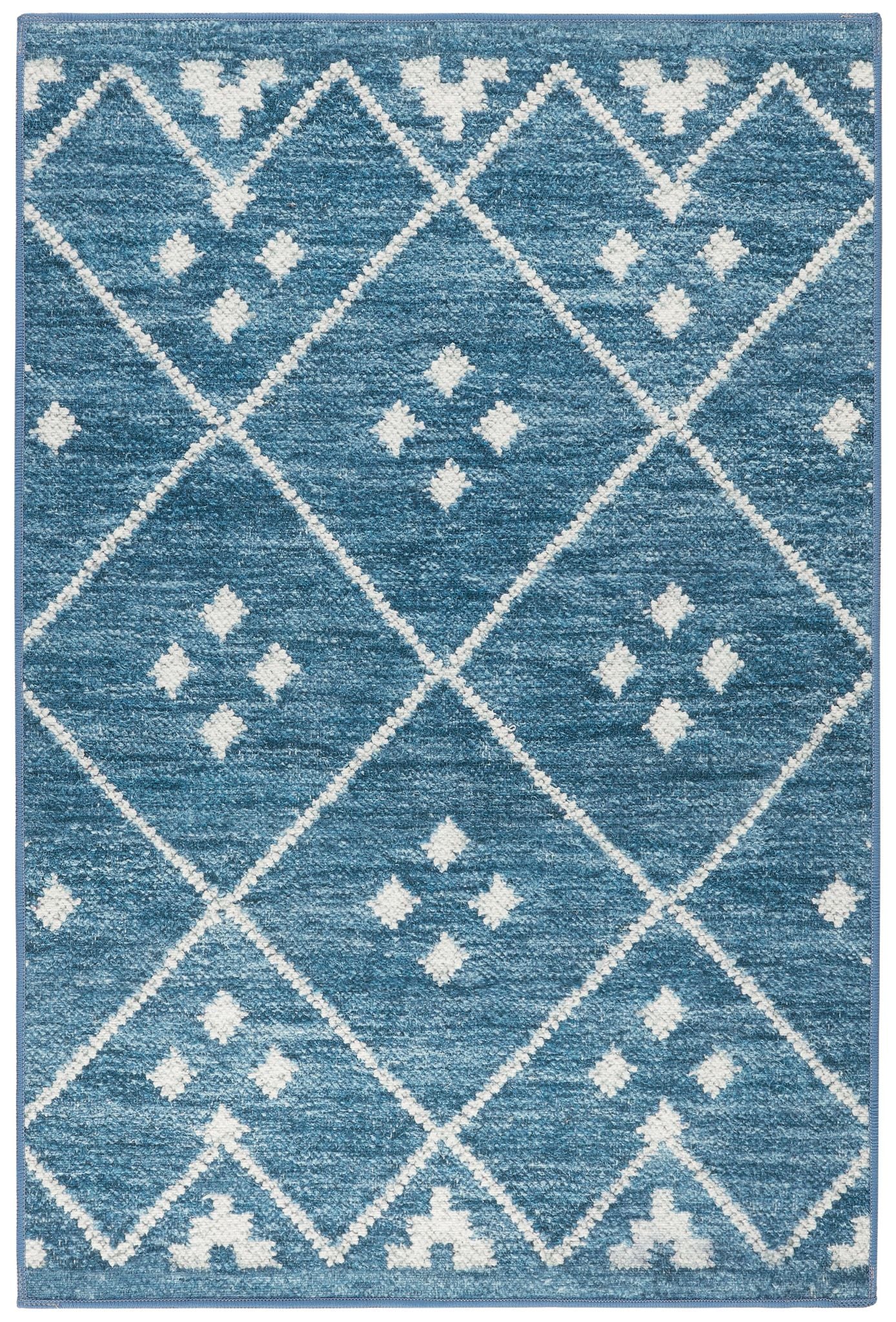 Kota Indigo Machine Washable Rug - Image 1